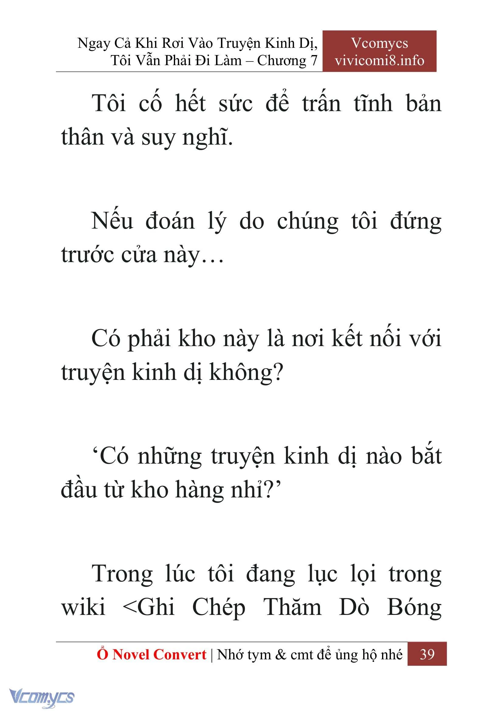 [Novel] Ngay Cả Khi Rơi Vào Truyện Kinh Dị, Tôi Vẫn Phải Đi Làm Chapter  7 - 41