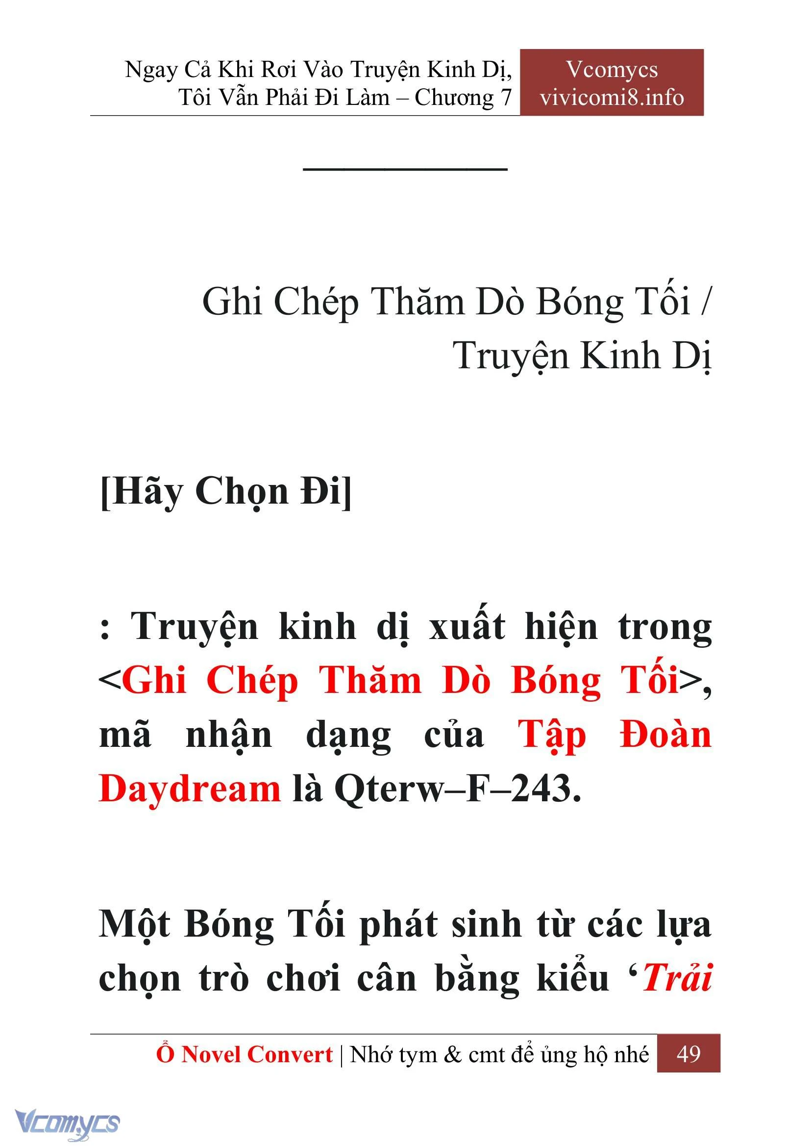 [Novel] Ngay Cả Khi Rơi Vào Truyện Kinh Dị, Tôi Vẫn Phải Đi Làm Chapter  7 - 51