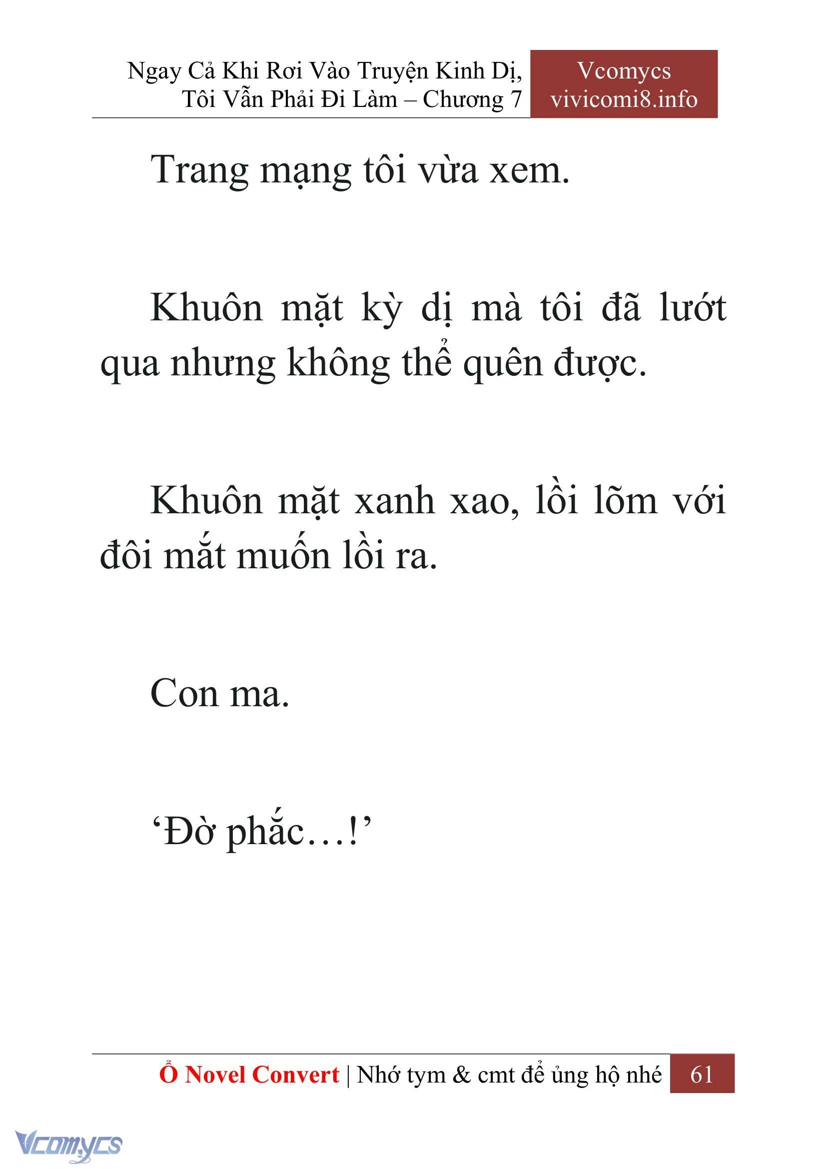 [Novel] Ngay Cả Khi Rơi Vào Truyện Kinh Dị, Tôi Vẫn Phải Đi Làm Chapter  7 - 63