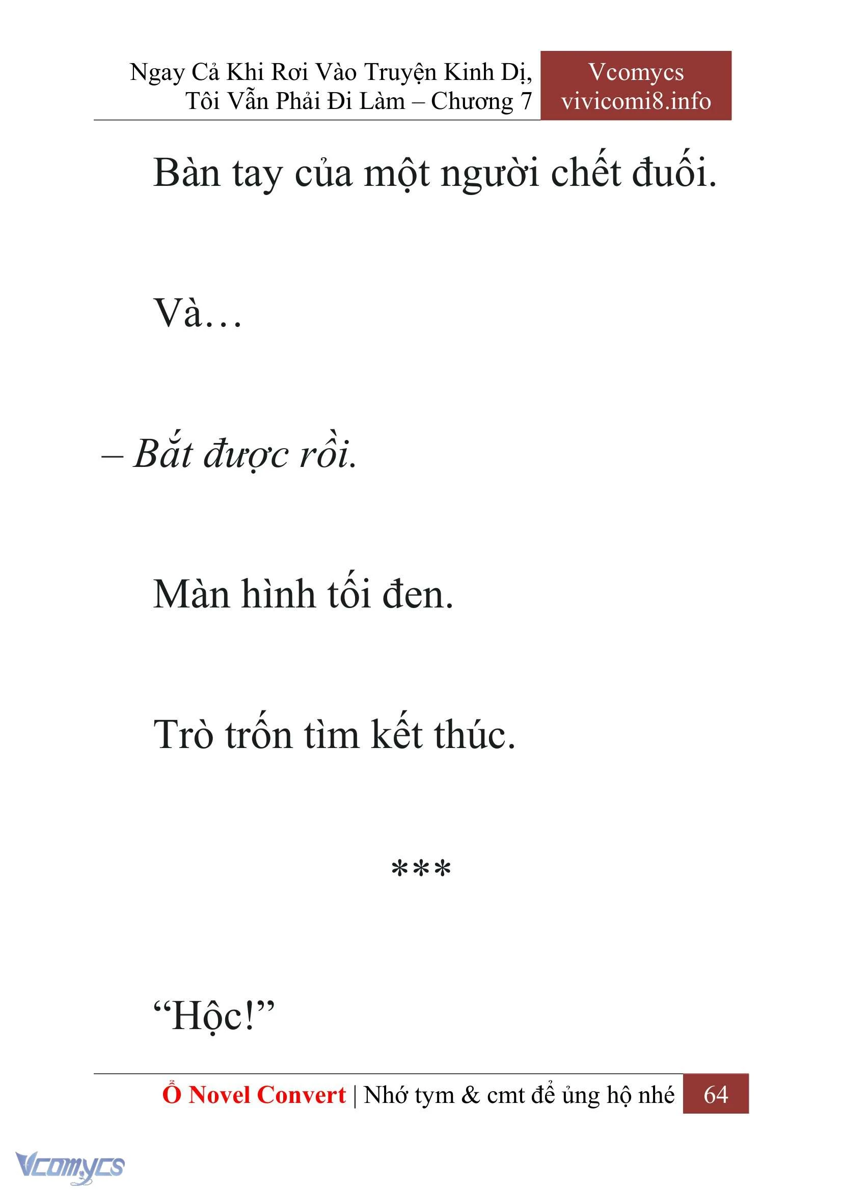[Novel] Ngay Cả Khi Rơi Vào Truyện Kinh Dị, Tôi Vẫn Phải Đi Làm Chapter  7 - 66