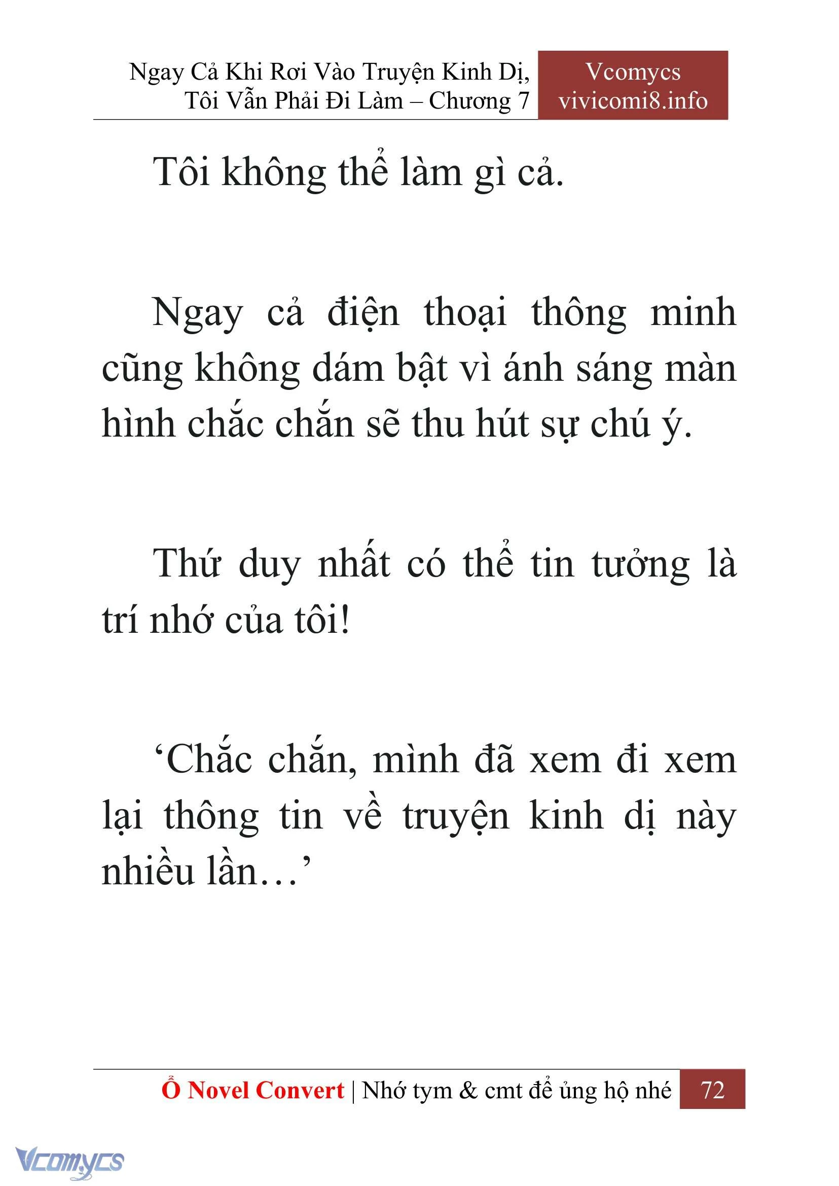 [Novel] Ngay Cả Khi Rơi Vào Truyện Kinh Dị, Tôi Vẫn Phải Đi Làm Chapter  7 - 74