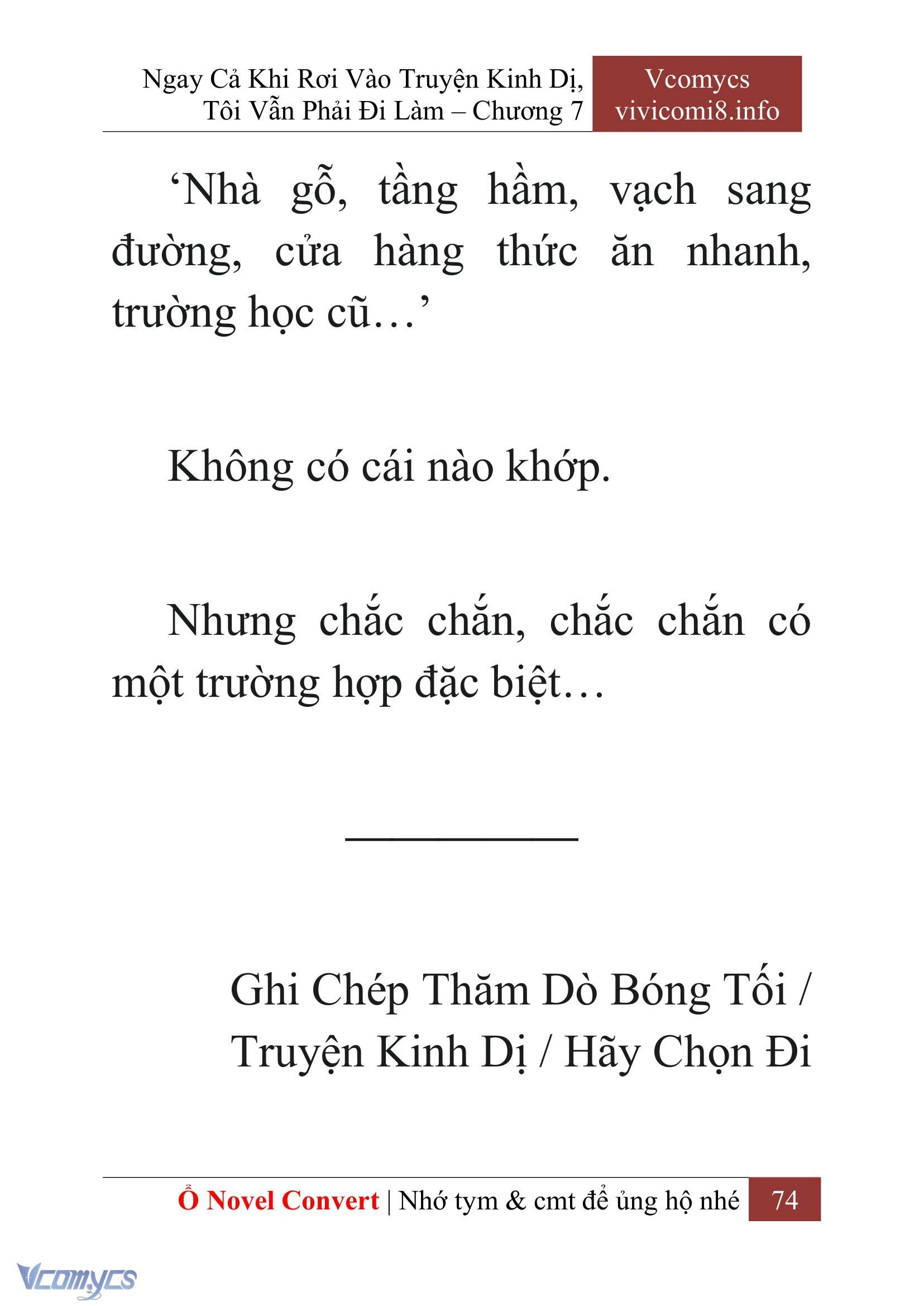 [Novel] Ngay Cả Khi Rơi Vào Truyện Kinh Dị, Tôi Vẫn Phải Đi Làm Chapter  7 - 76