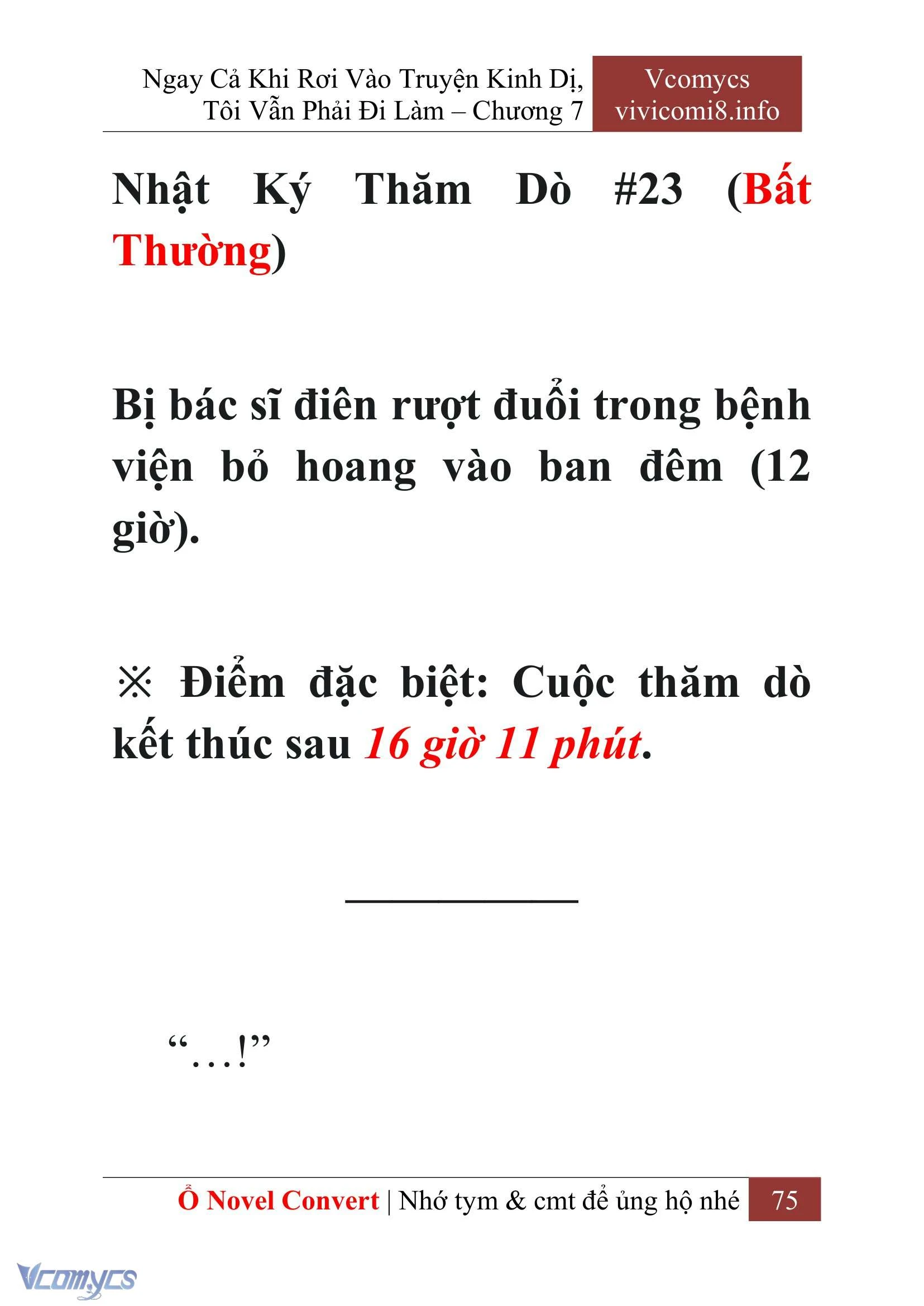 [Novel] Ngay Cả Khi Rơi Vào Truyện Kinh Dị, Tôi Vẫn Phải Đi Làm Chapter  7 - 77