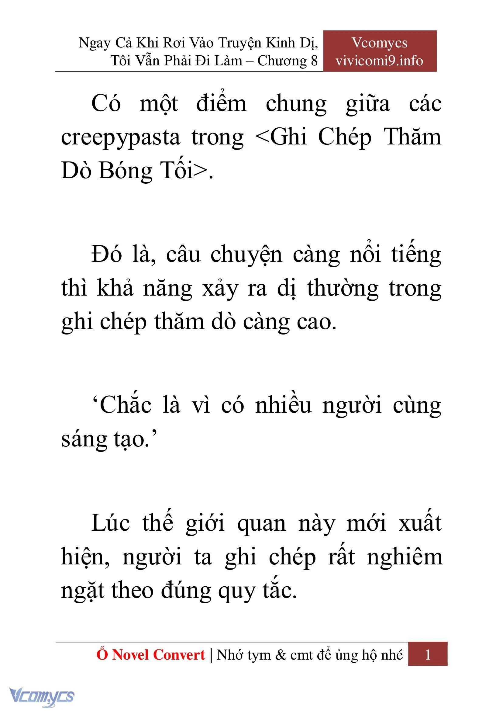[Novel] Ngay Cả Khi Rơi Vào Truyện Kinh Dị, Tôi Vẫn Phải Đi Làm Chapter  8 - 3
