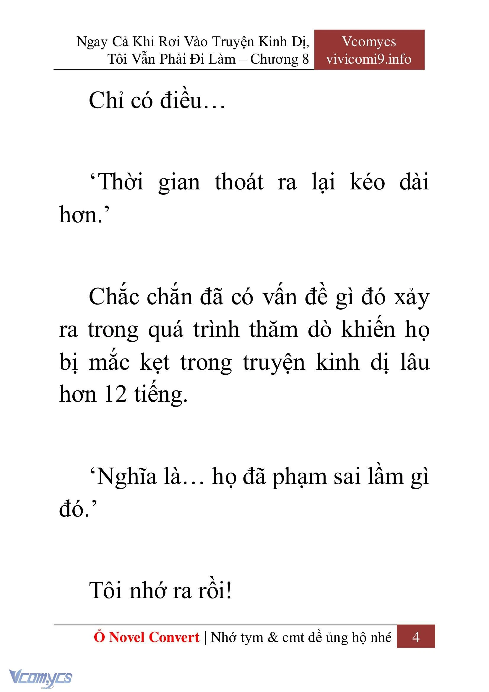 [Novel] Ngay Cả Khi Rơi Vào Truyện Kinh Dị, Tôi Vẫn Phải Đi Làm Chapter  8 - 6