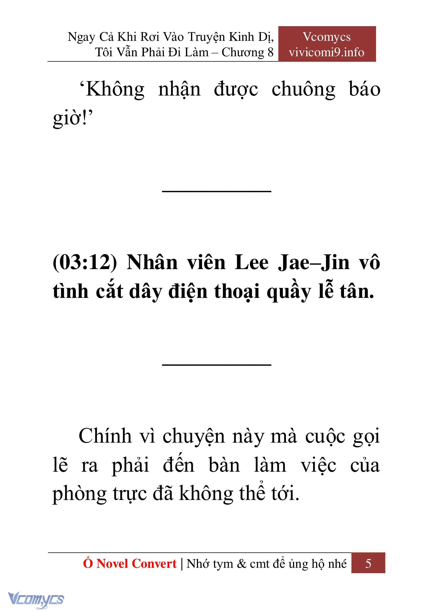 [Novel] Ngay Cả Khi Rơi Vào Truyện Kinh Dị, Tôi Vẫn Phải Đi Làm Chapter  8 - 7