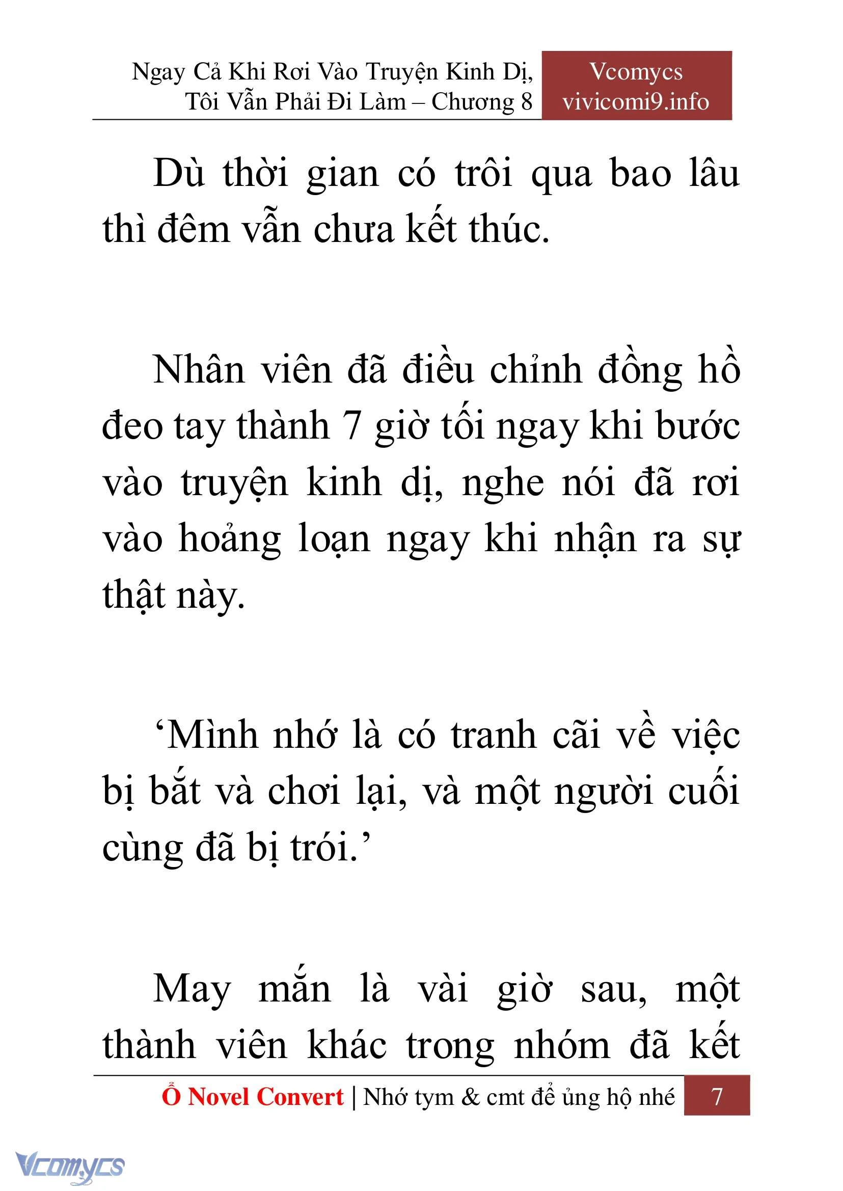 [Novel] Ngay Cả Khi Rơi Vào Truyện Kinh Dị, Tôi Vẫn Phải Đi Làm Chapter  8 - 9