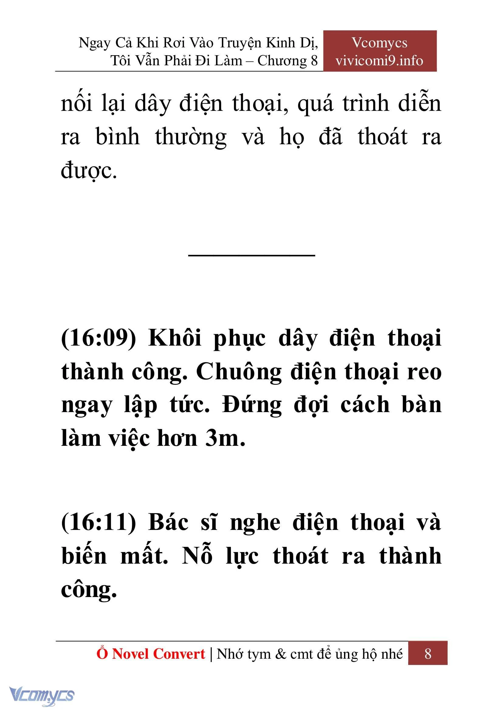 [Novel] Ngay Cả Khi Rơi Vào Truyện Kinh Dị, Tôi Vẫn Phải Đi Làm Chapter  8 - 10
