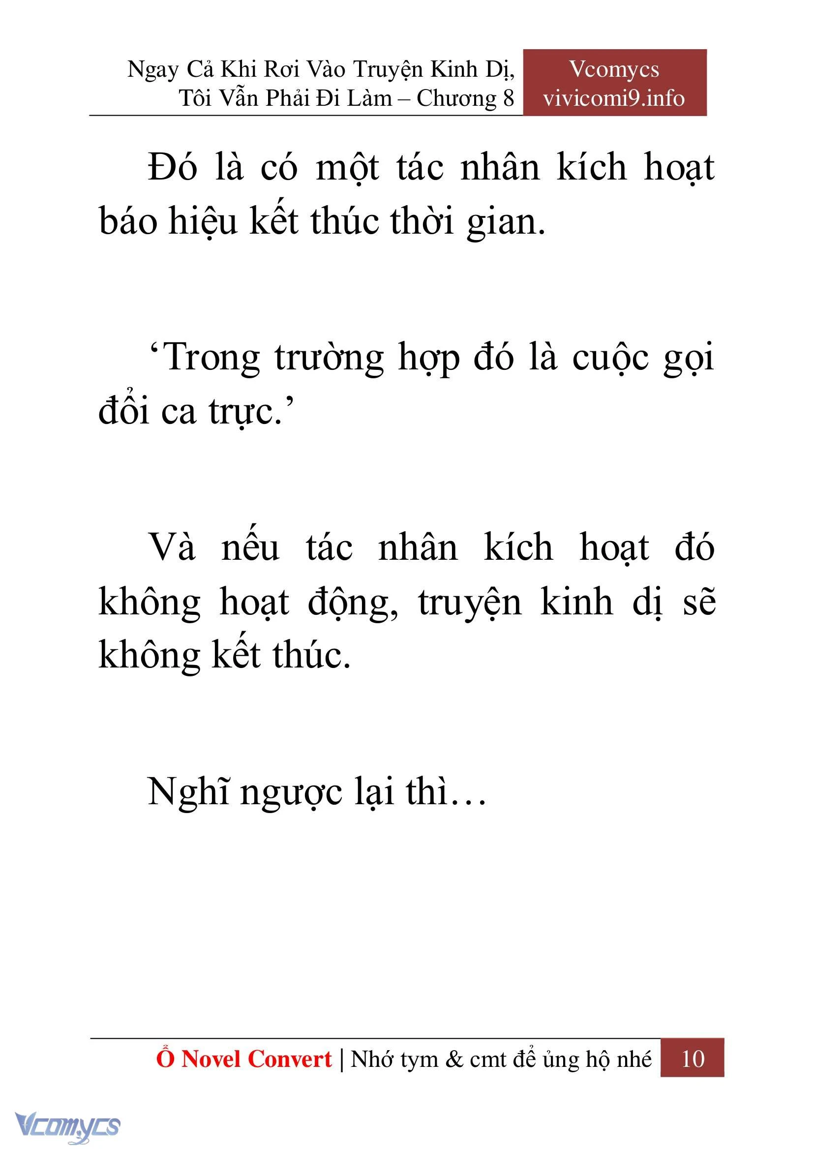 [Novel] Ngay Cả Khi Rơi Vào Truyện Kinh Dị, Tôi Vẫn Phải Đi Làm Chapter  8 - 12
