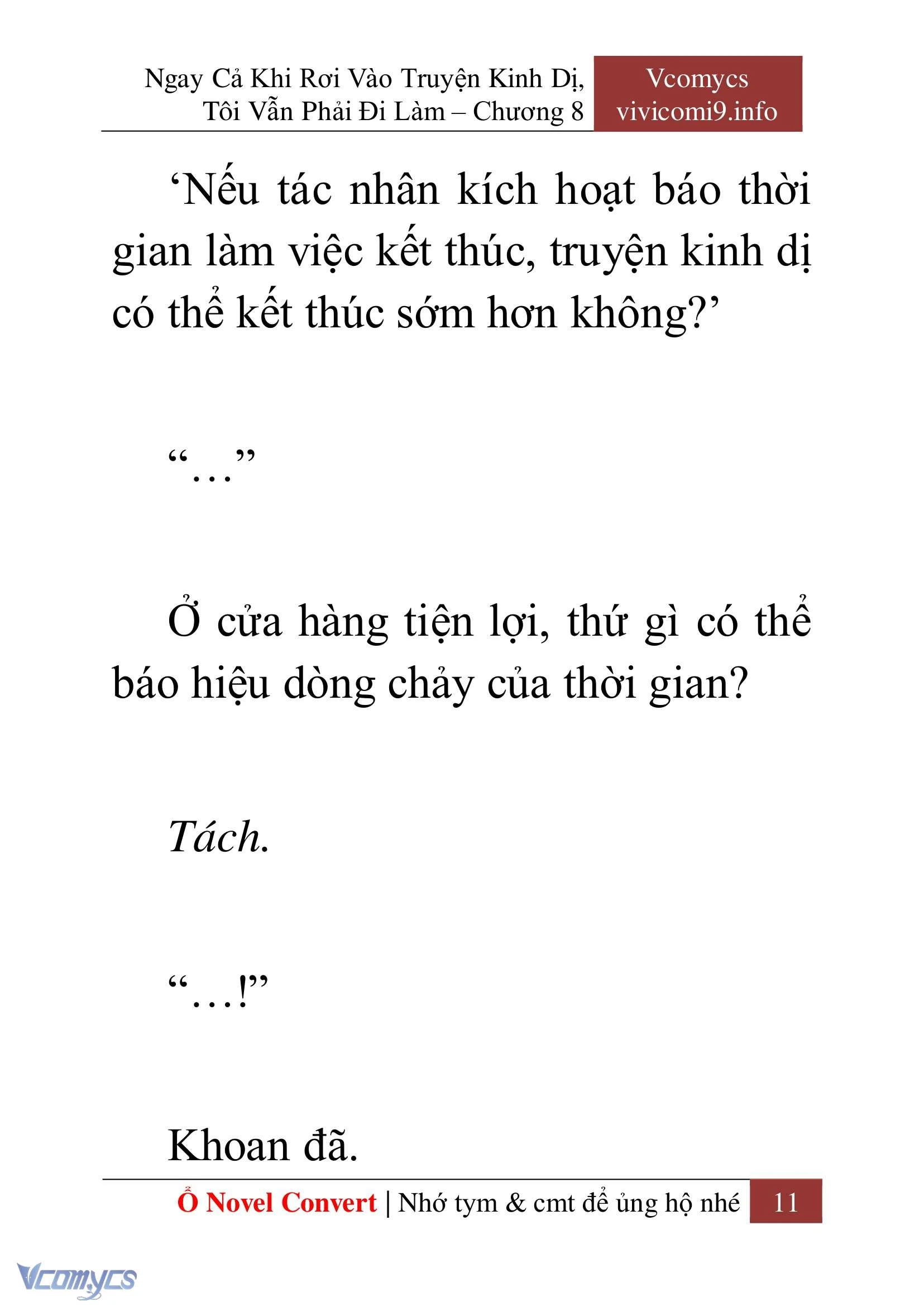 [Novel] Ngay Cả Khi Rơi Vào Truyện Kinh Dị, Tôi Vẫn Phải Đi Làm Chapter  8 - 13