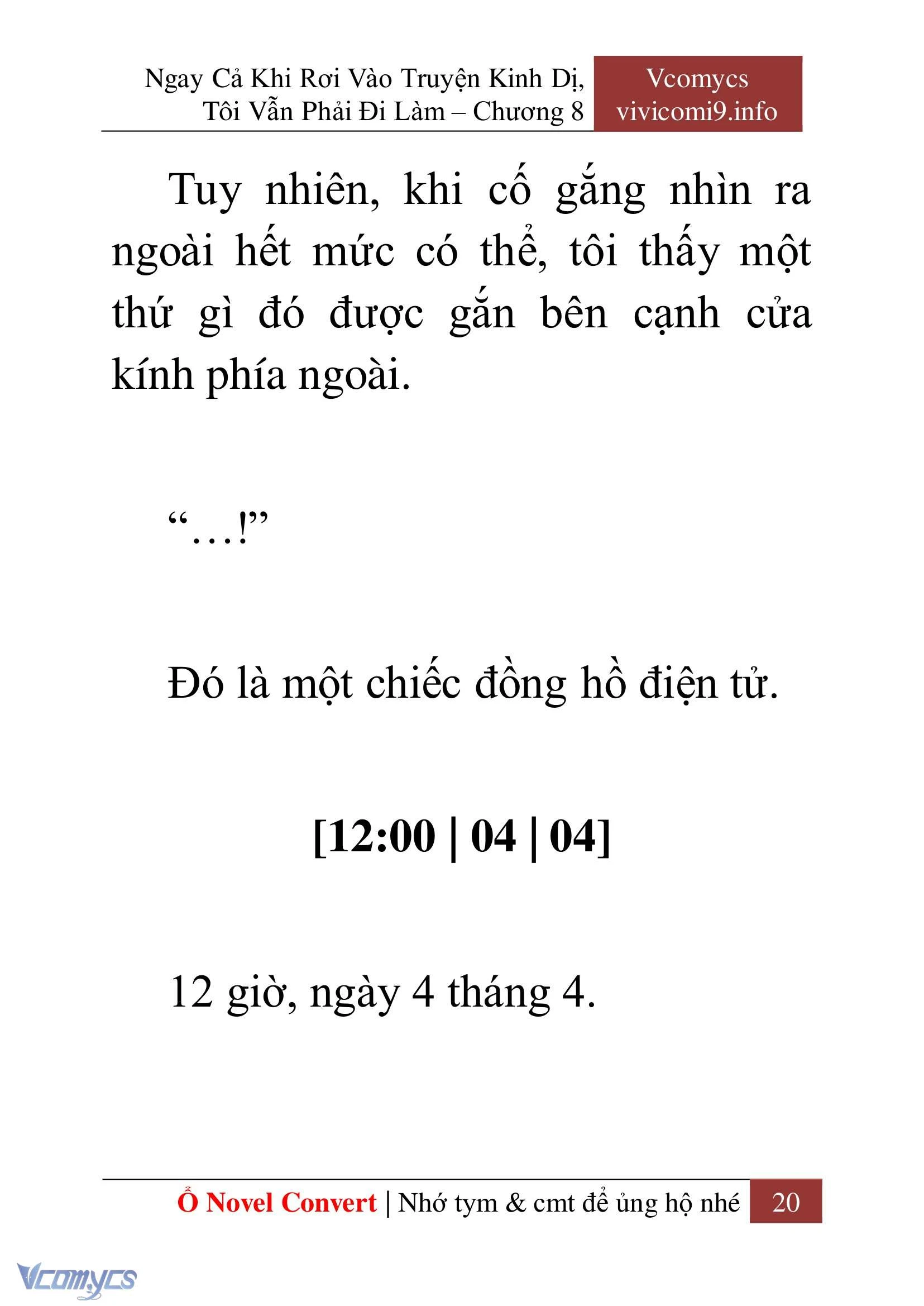 [Novel] Ngay Cả Khi Rơi Vào Truyện Kinh Dị, Tôi Vẫn Phải Đi Làm Chapter  8 - 22