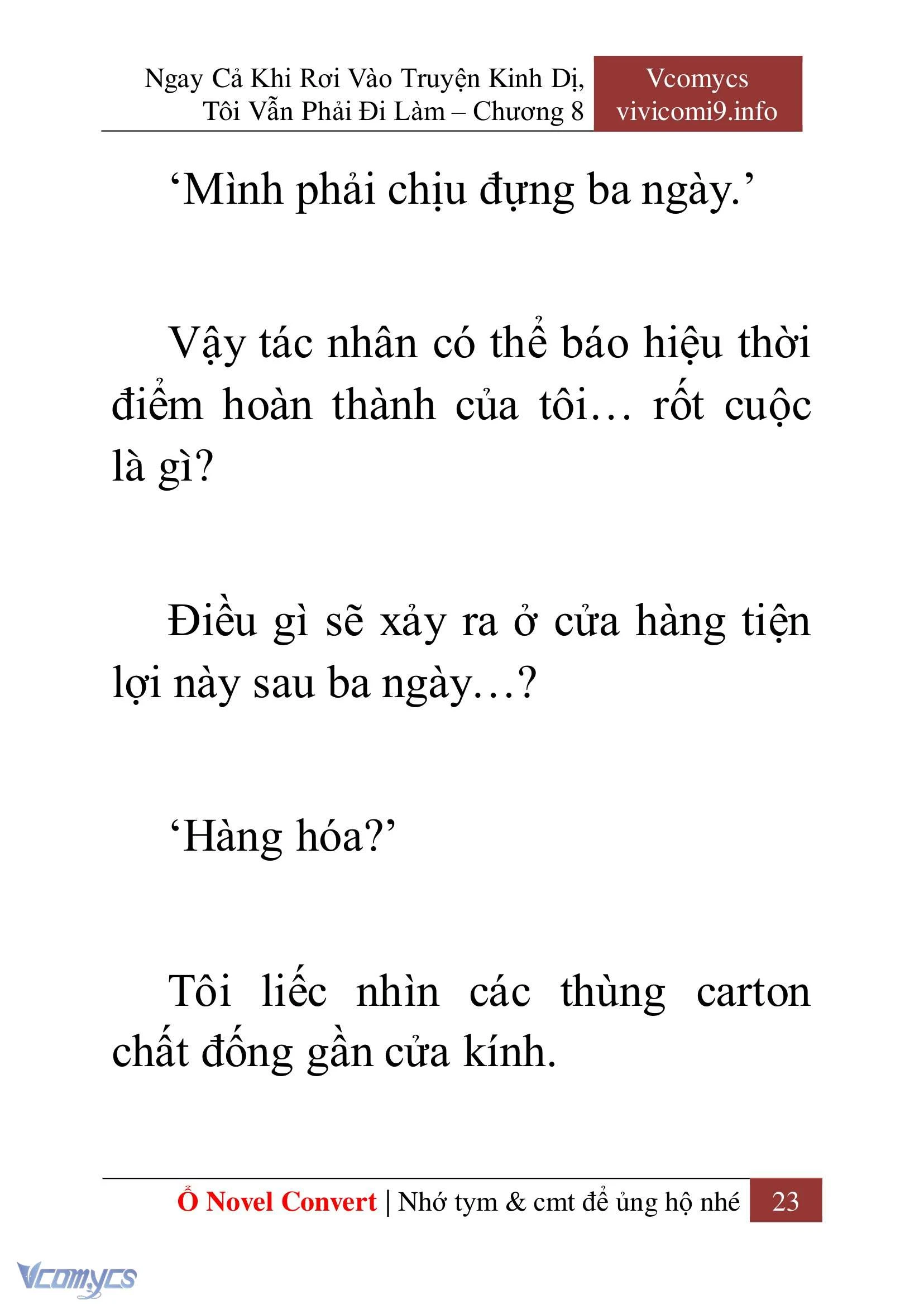 [Novel] Ngay Cả Khi Rơi Vào Truyện Kinh Dị, Tôi Vẫn Phải Đi Làm Chapter  8 - 25