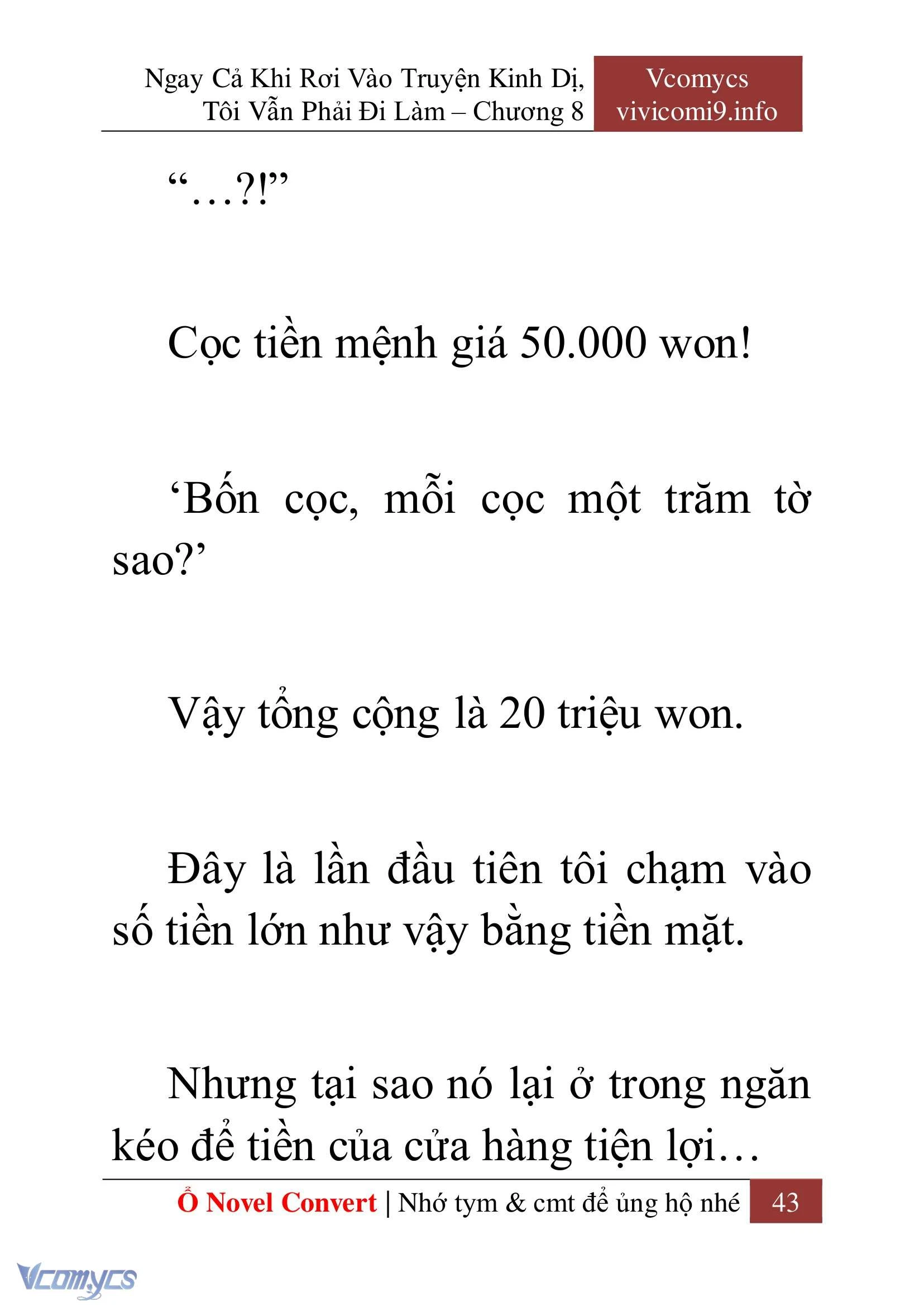 [Novel] Ngay Cả Khi Rơi Vào Truyện Kinh Dị, Tôi Vẫn Phải Đi Làm Chapter  8 - 45