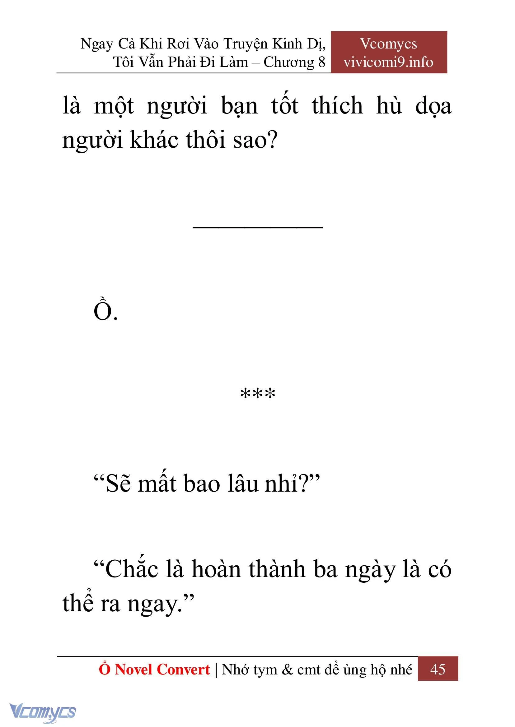 [Novel] Ngay Cả Khi Rơi Vào Truyện Kinh Dị, Tôi Vẫn Phải Đi Làm Chapter  8 - 47