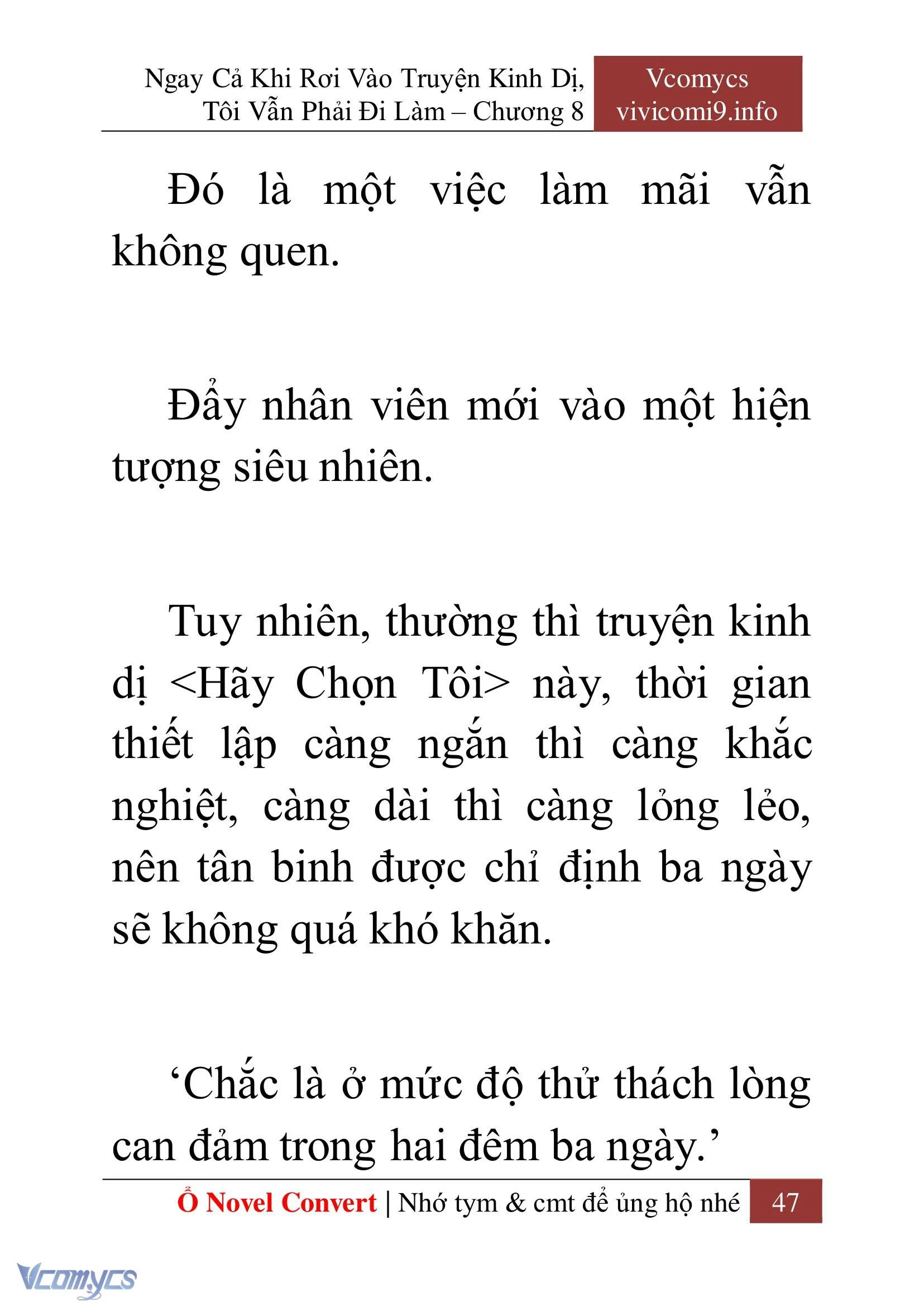 [Novel] Ngay Cả Khi Rơi Vào Truyện Kinh Dị, Tôi Vẫn Phải Đi Làm Chapter  8 - 49