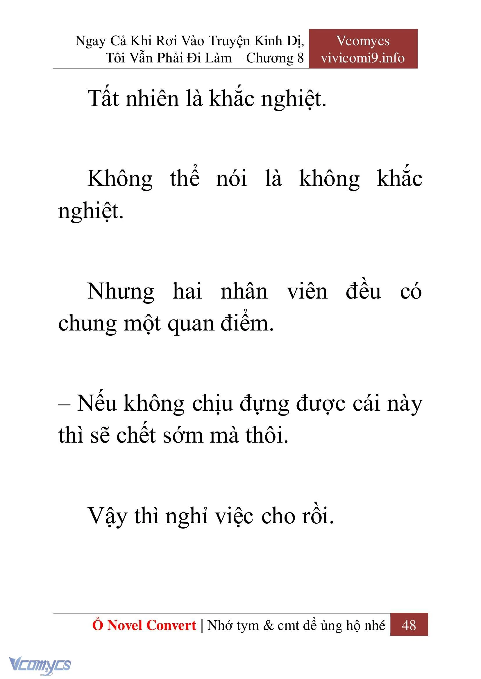 [Novel] Ngay Cả Khi Rơi Vào Truyện Kinh Dị, Tôi Vẫn Phải Đi Làm Chapter  8 - 50