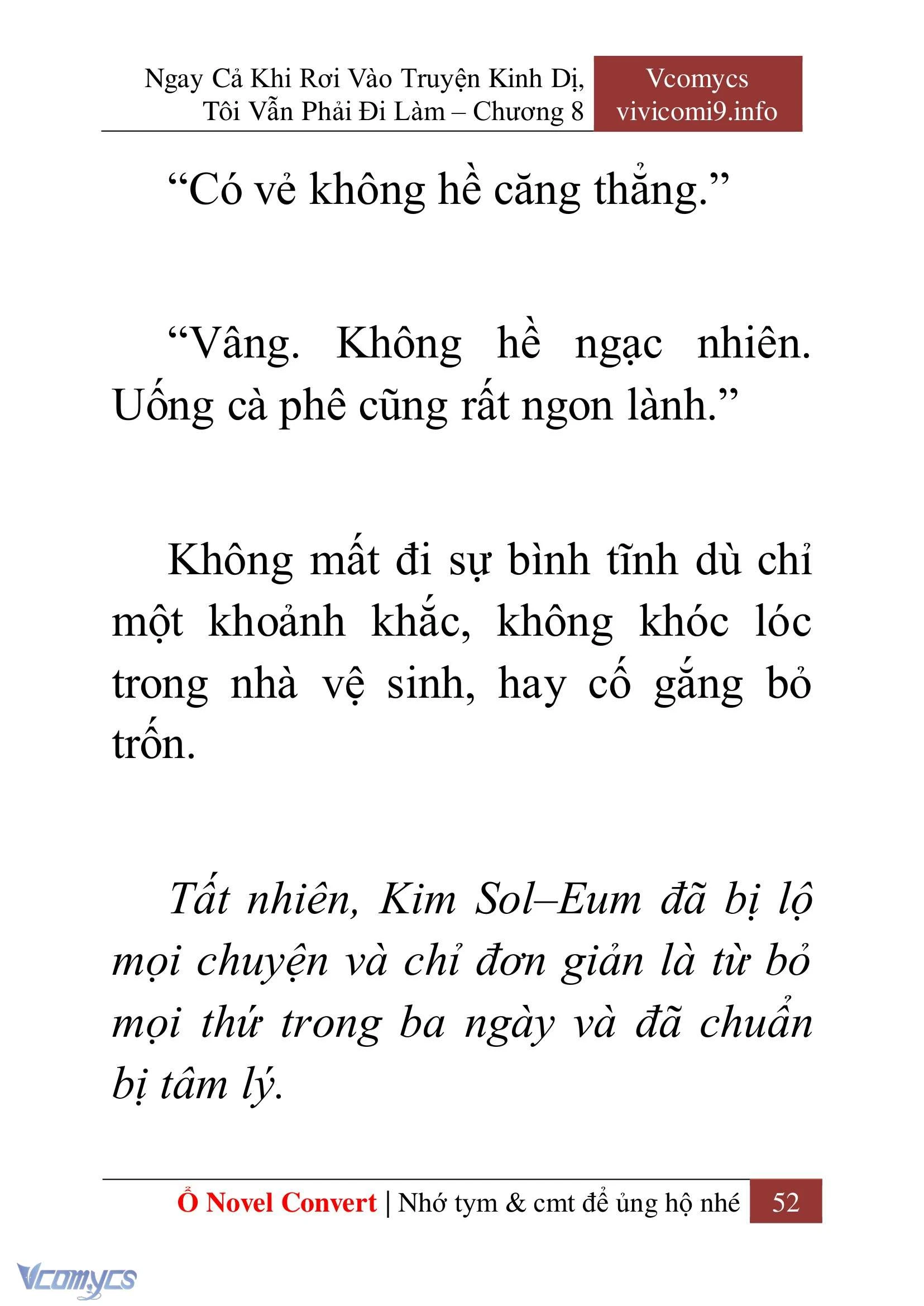 [Novel] Ngay Cả Khi Rơi Vào Truyện Kinh Dị, Tôi Vẫn Phải Đi Làm Chapter  8 - 54