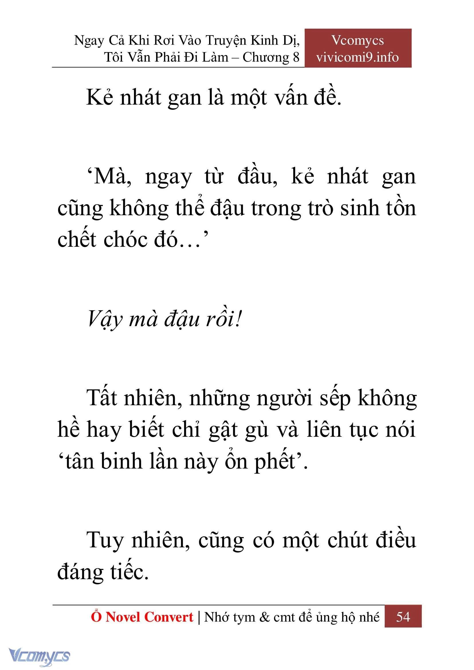 [Novel] Ngay Cả Khi Rơi Vào Truyện Kinh Dị, Tôi Vẫn Phải Đi Làm Chapter  8 - 56