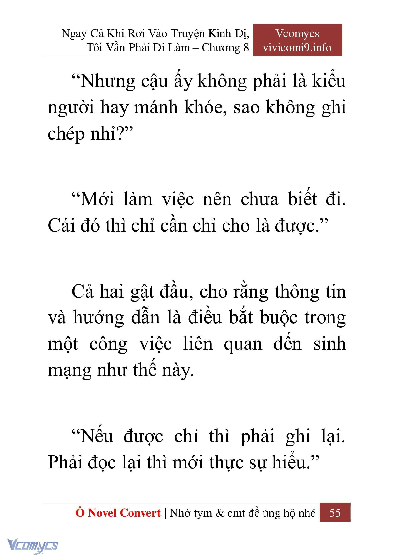 [Novel] Ngay Cả Khi Rơi Vào Truyện Kinh Dị, Tôi Vẫn Phải Đi Làm Chapter  8 - 57
