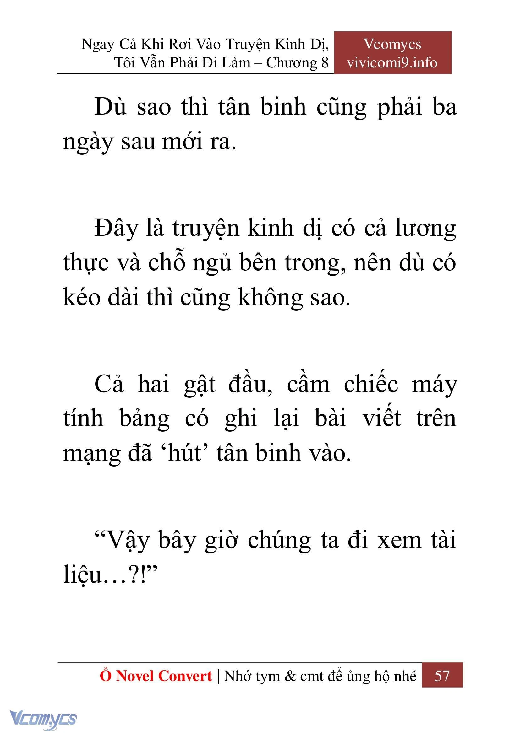 [Novel] Ngay Cả Khi Rơi Vào Truyện Kinh Dị, Tôi Vẫn Phải Đi Làm Chapter  8 - 59