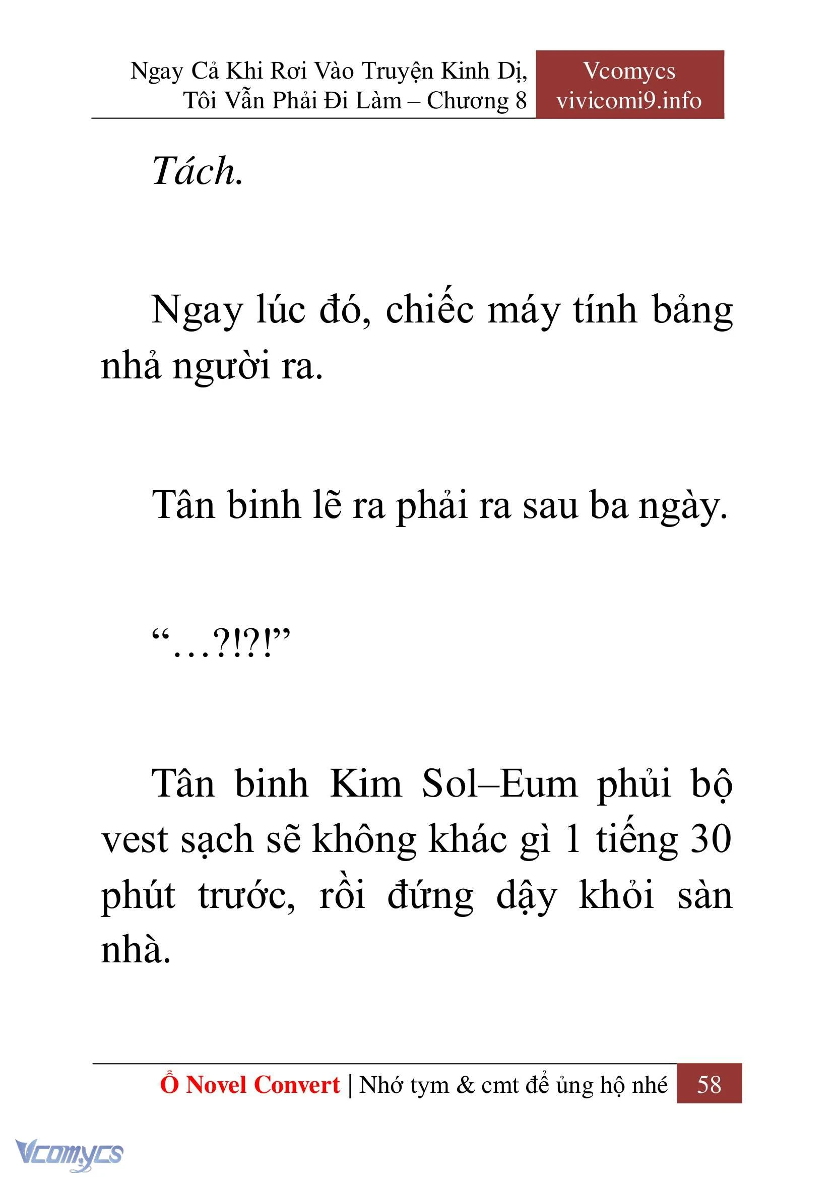 [Novel] Ngay Cả Khi Rơi Vào Truyện Kinh Dị, Tôi Vẫn Phải Đi Làm Chapter  8 - 60