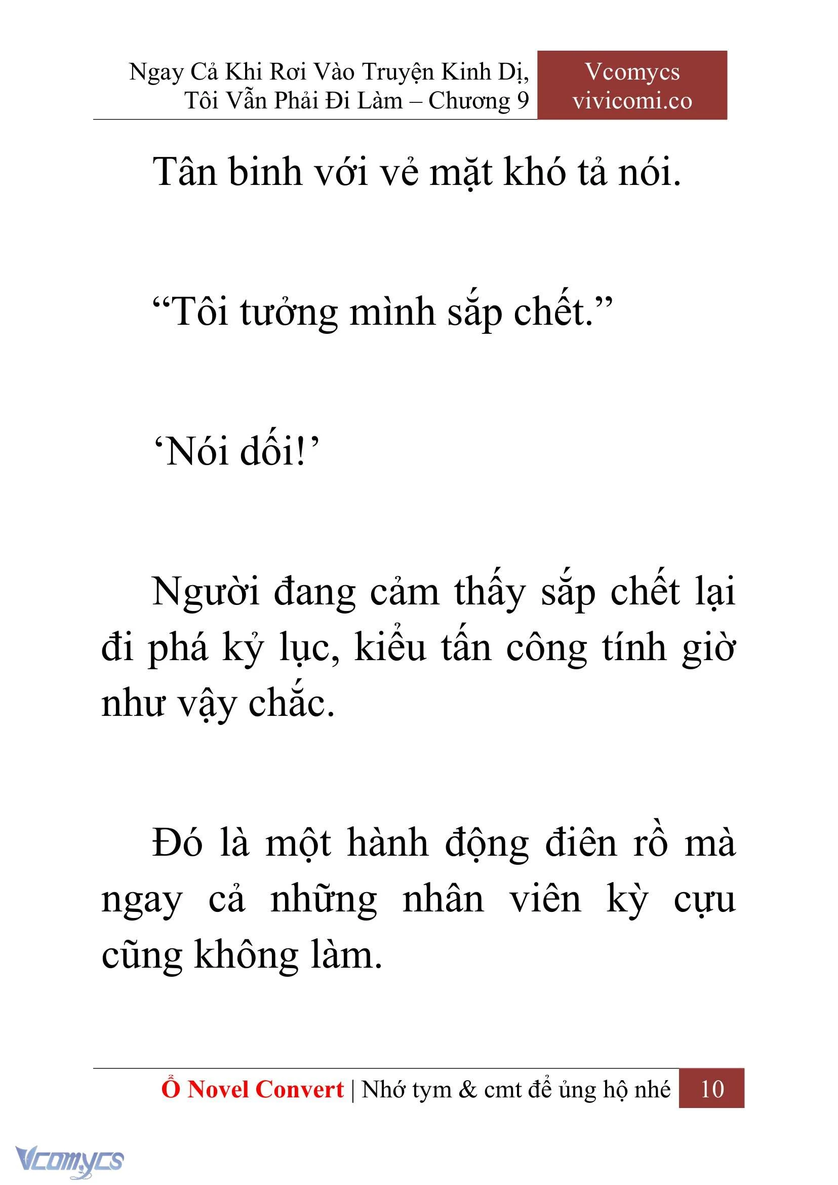 [Novel] Ngay Cả Khi Rơi Vào Truyện Kinh Dị, Tôi Vẫn Phải Đi Làm Chapter  9 - 12