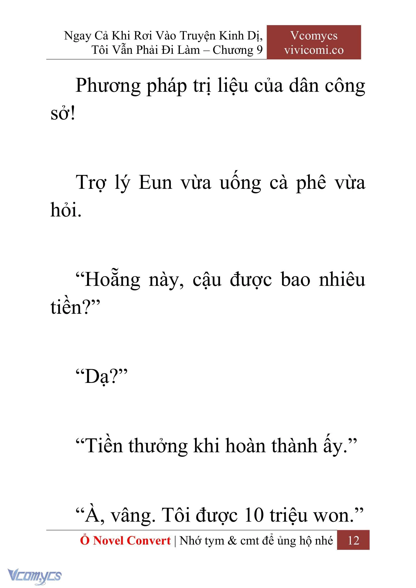 [Novel] Ngay Cả Khi Rơi Vào Truyện Kinh Dị, Tôi Vẫn Phải Đi Làm Chapter  9 - 14