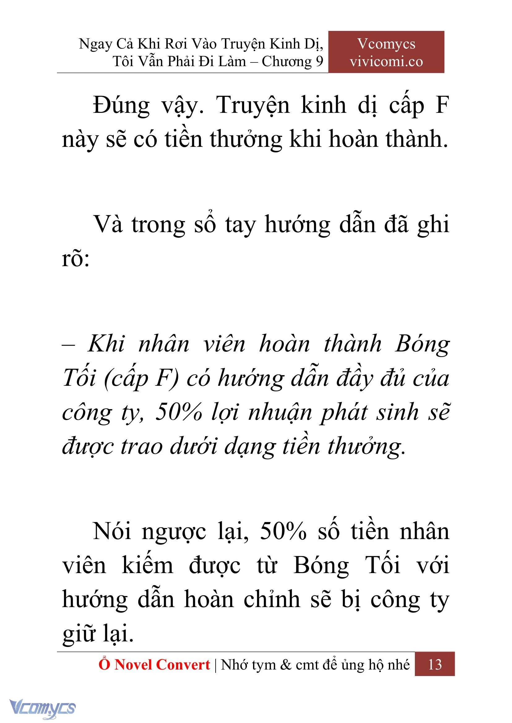 [Novel] Ngay Cả Khi Rơi Vào Truyện Kinh Dị, Tôi Vẫn Phải Đi Làm Chapter  9 - 15