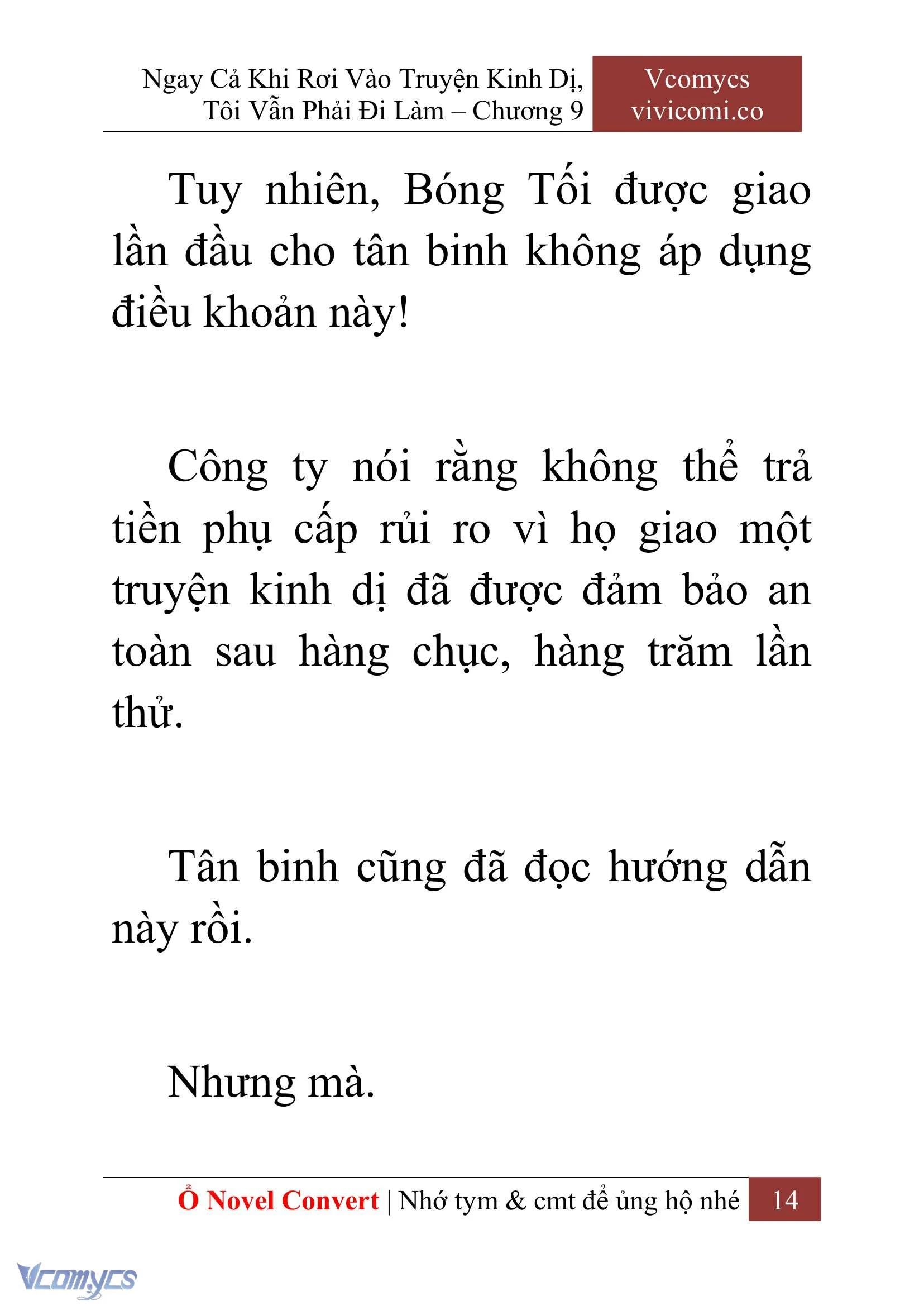 [Novel] Ngay Cả Khi Rơi Vào Truyện Kinh Dị, Tôi Vẫn Phải Đi Làm Chapter  9 - 16