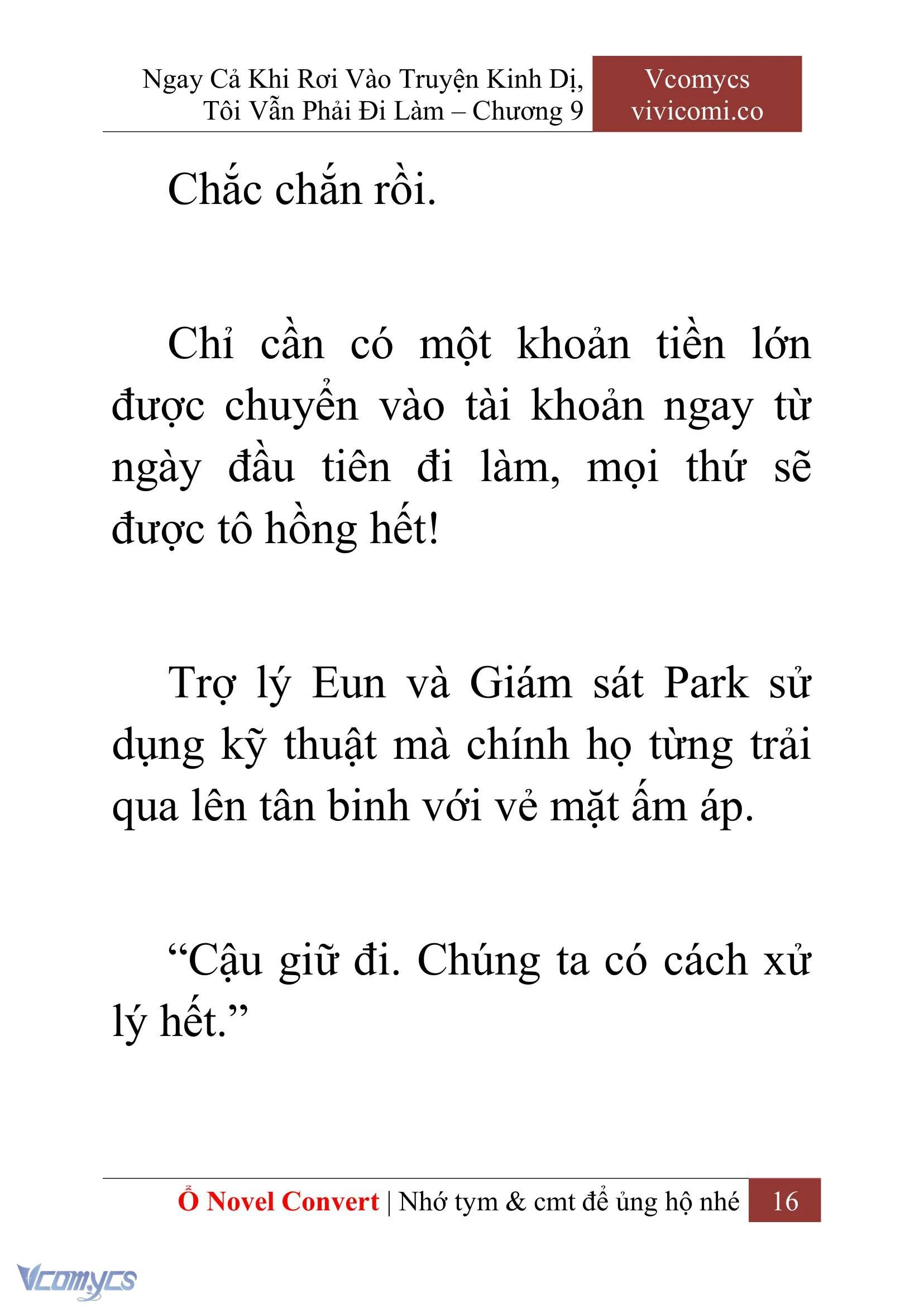 [Novel] Ngay Cả Khi Rơi Vào Truyện Kinh Dị, Tôi Vẫn Phải Đi Làm Chapter  9 - 18