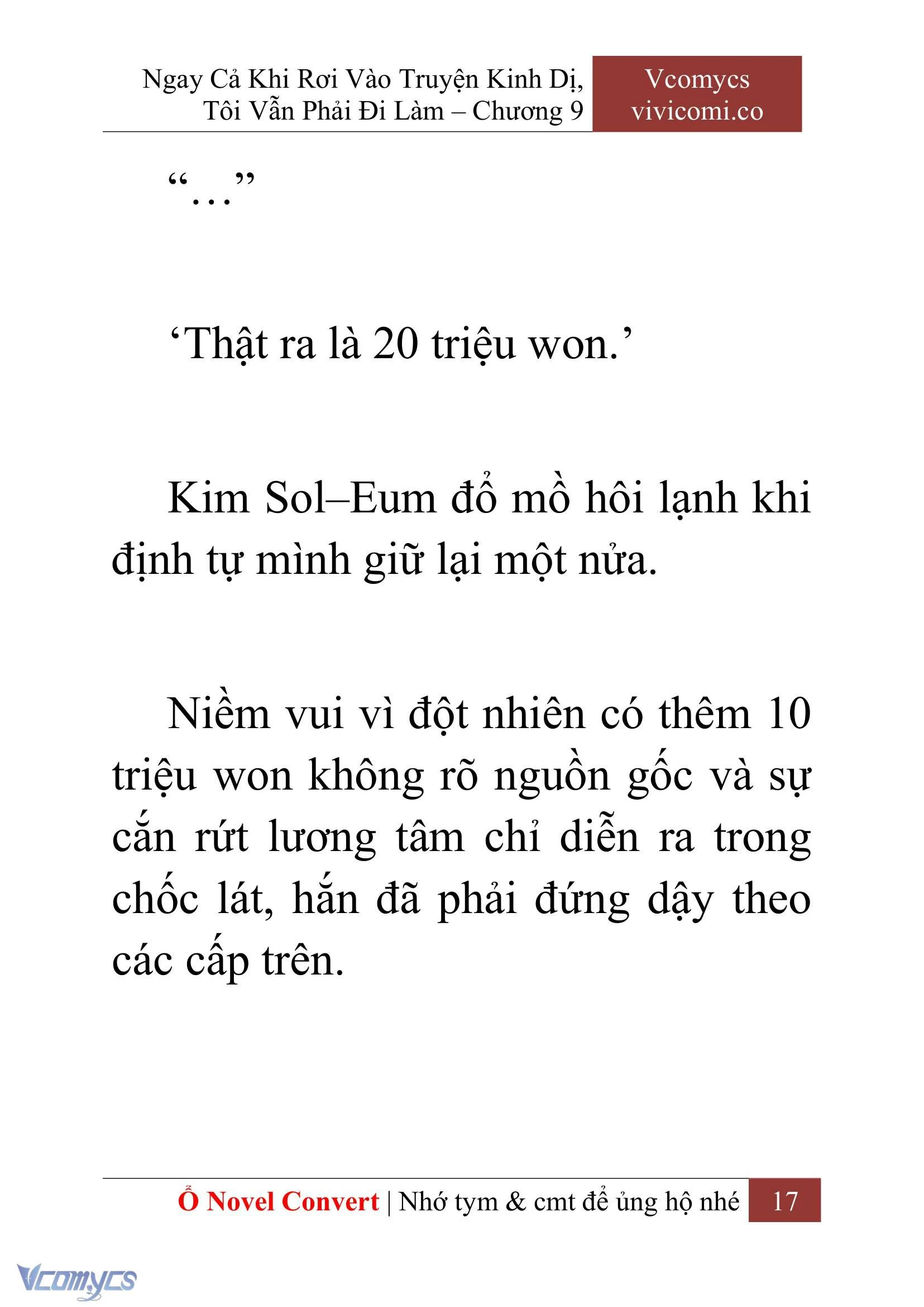 [Novel] Ngay Cả Khi Rơi Vào Truyện Kinh Dị, Tôi Vẫn Phải Đi Làm Chapter  9 - 19