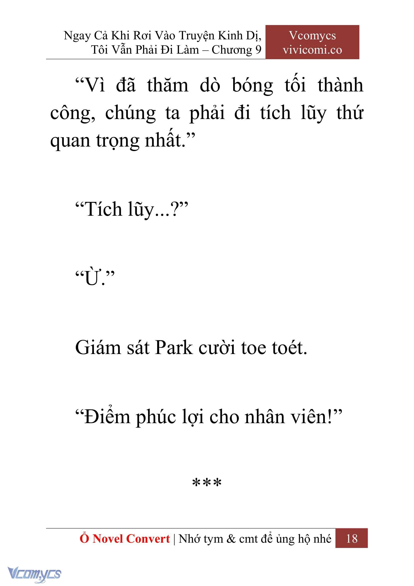 [Novel] Ngay Cả Khi Rơi Vào Truyện Kinh Dị, Tôi Vẫn Phải Đi Làm Chapter  9 - 20