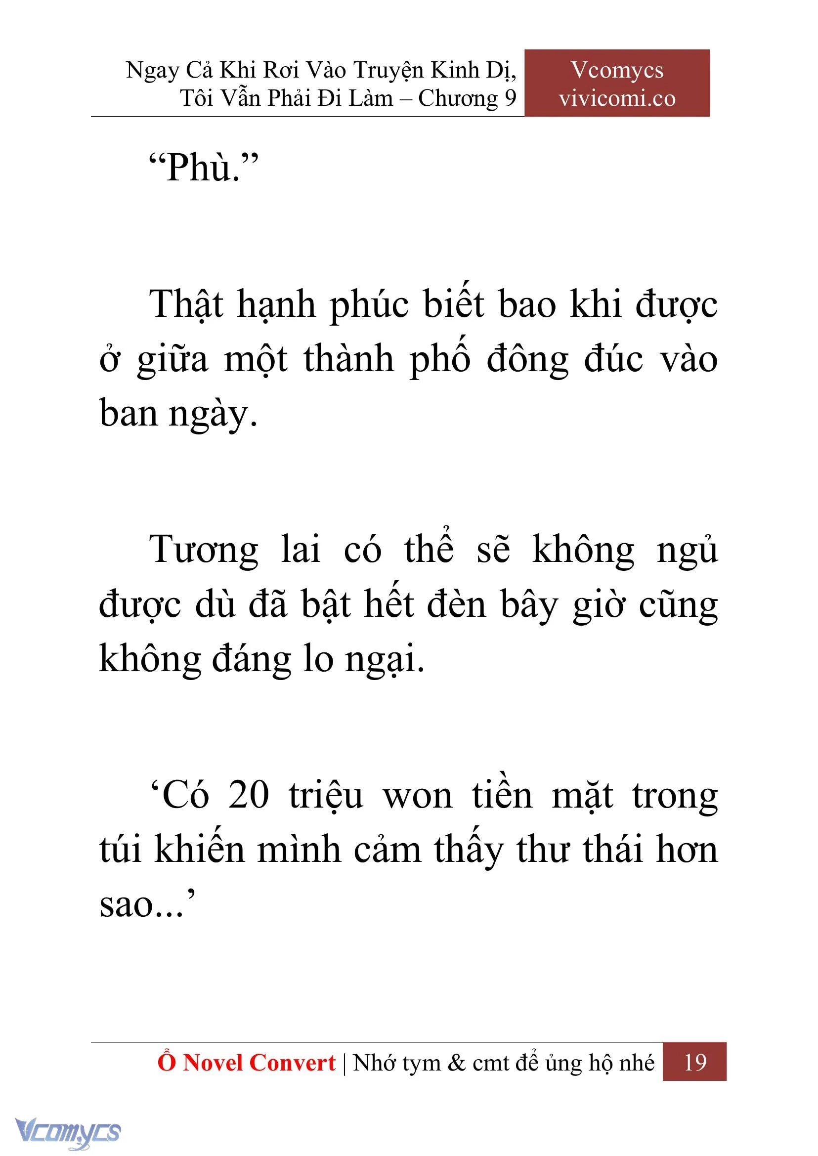 [Novel] Ngay Cả Khi Rơi Vào Truyện Kinh Dị, Tôi Vẫn Phải Đi Làm Chapter  9 - 21
