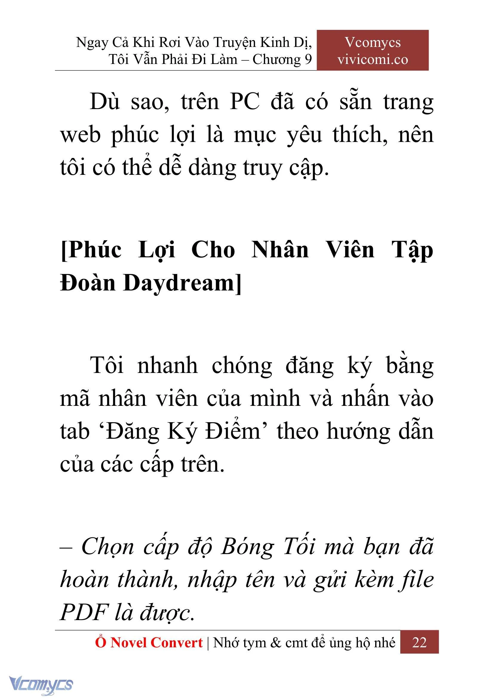 [Novel] Ngay Cả Khi Rơi Vào Truyện Kinh Dị, Tôi Vẫn Phải Đi Làm Chapter  9 - 24