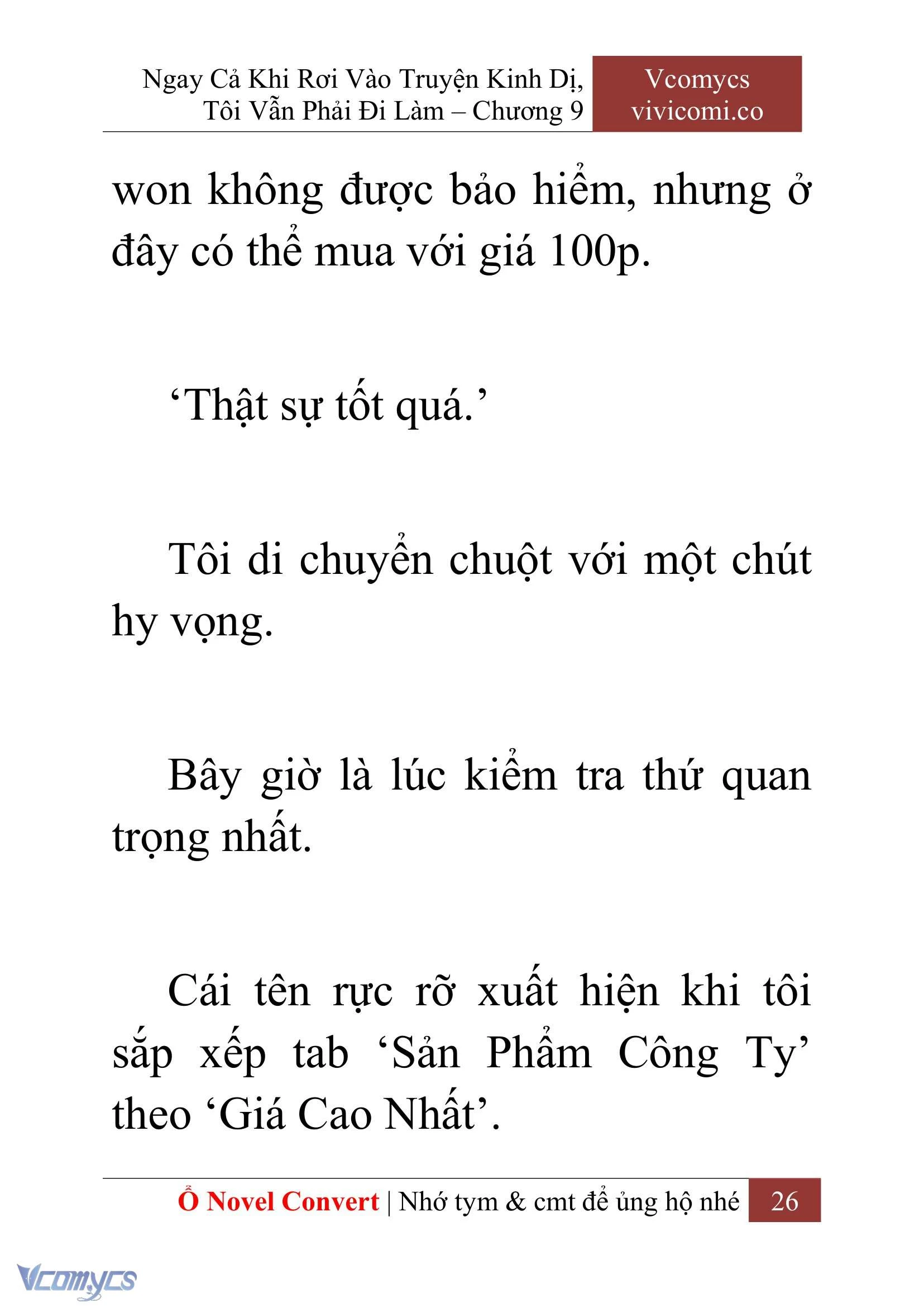 [Novel] Ngay Cả Khi Rơi Vào Truyện Kinh Dị, Tôi Vẫn Phải Đi Làm Chapter  9 - 28