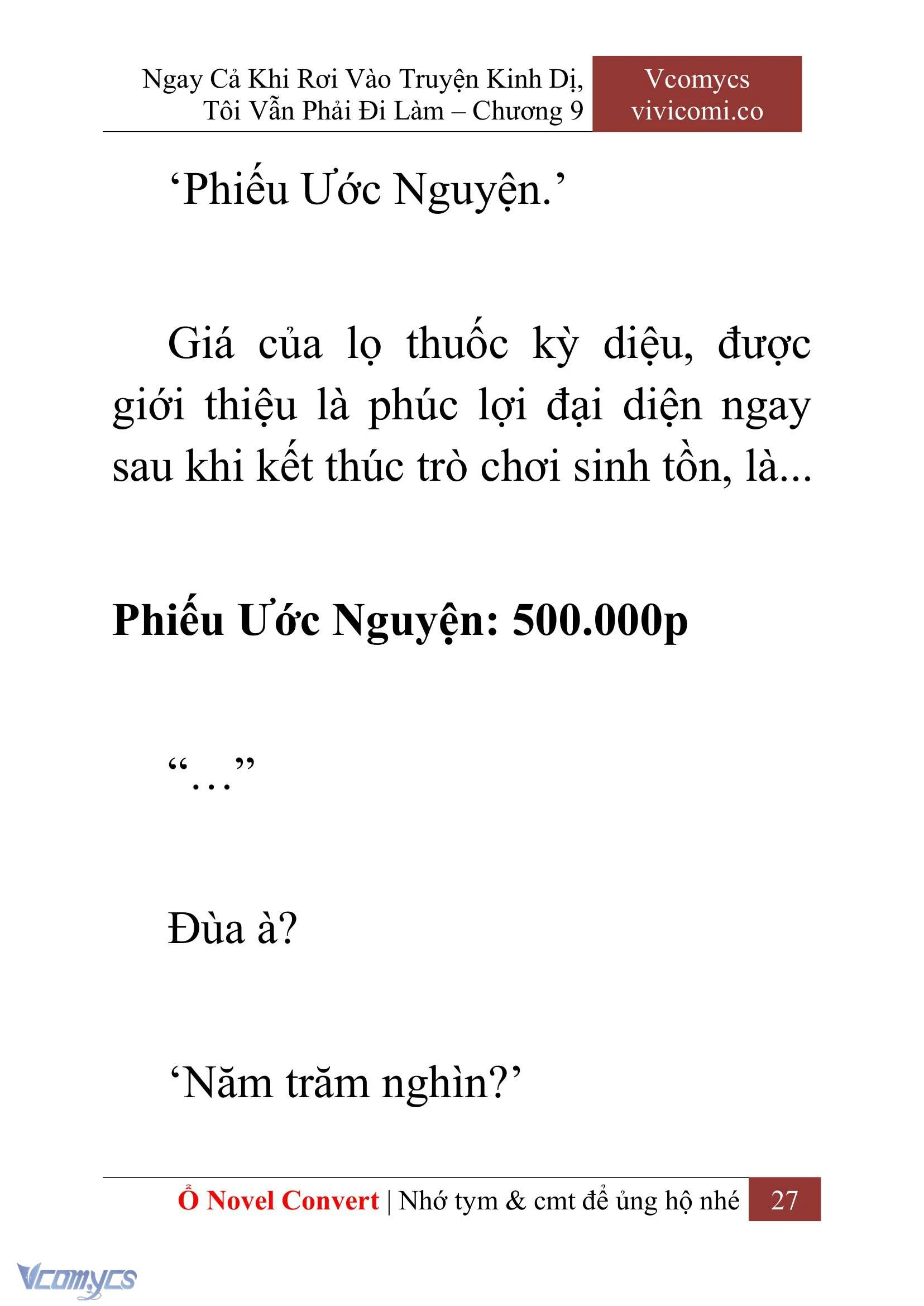 [Novel] Ngay Cả Khi Rơi Vào Truyện Kinh Dị, Tôi Vẫn Phải Đi Làm Chapter  9 - 29