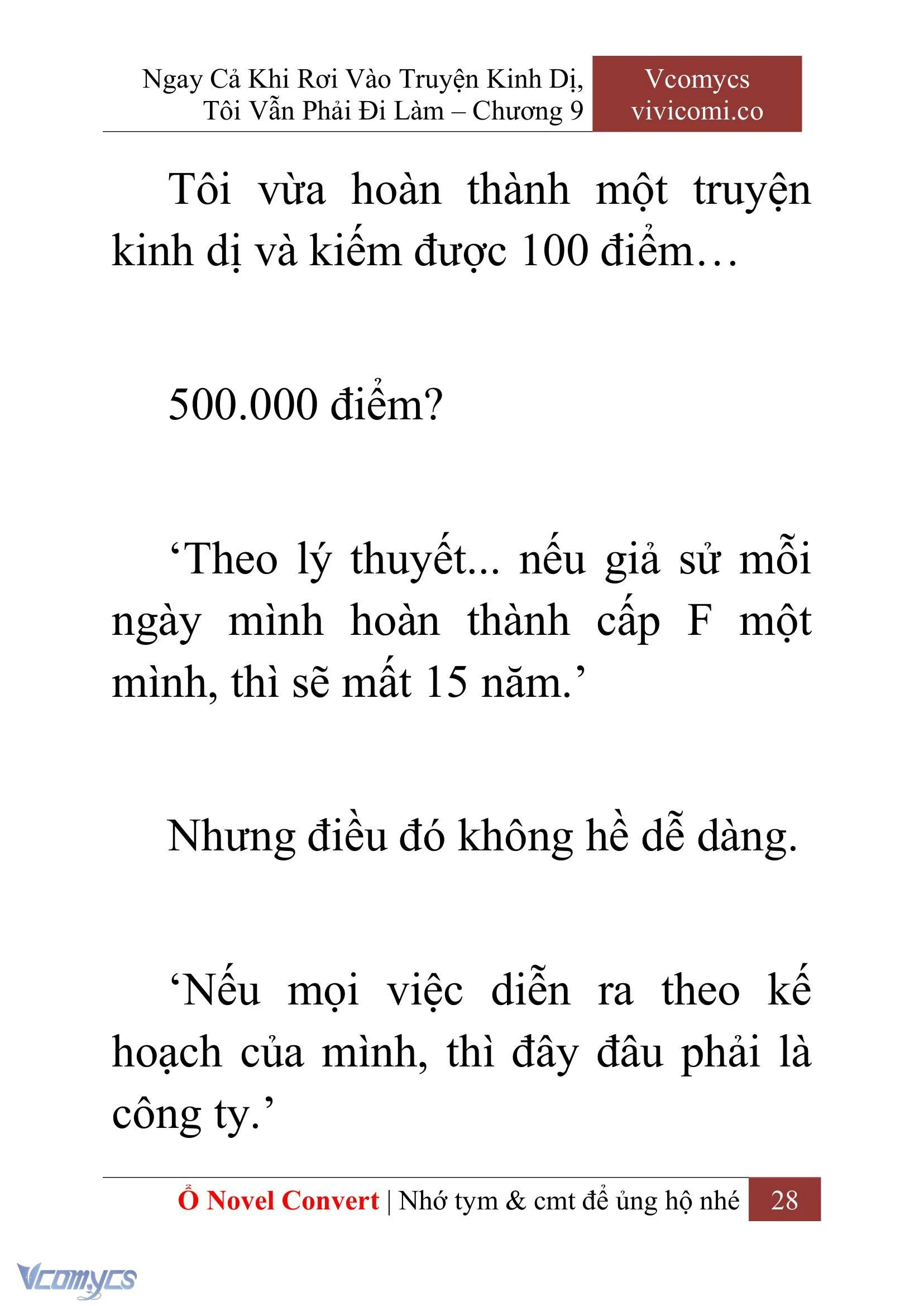 [Novel] Ngay Cả Khi Rơi Vào Truyện Kinh Dị, Tôi Vẫn Phải Đi Làm Chapter  9 - 30