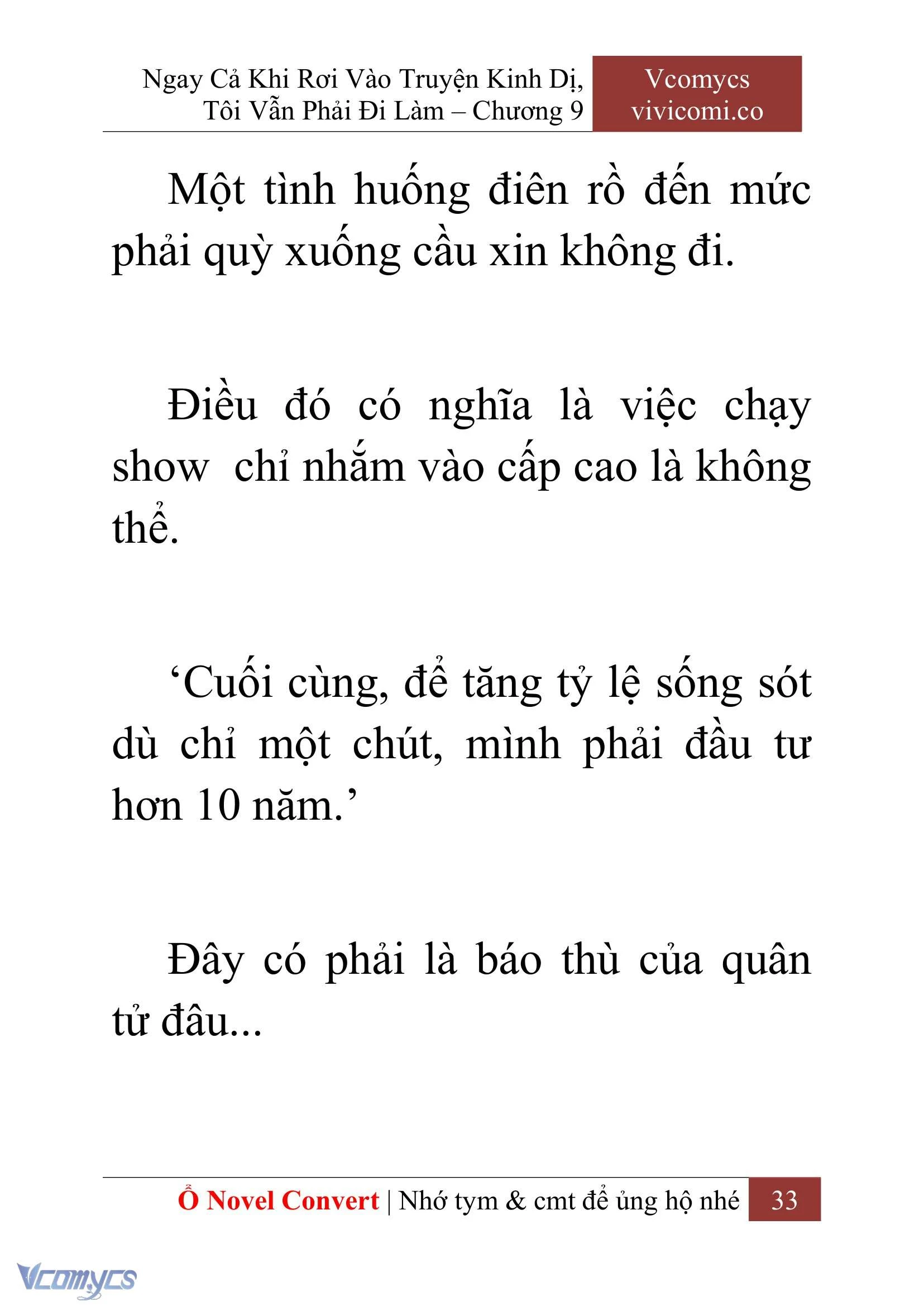 [Novel] Ngay Cả Khi Rơi Vào Truyện Kinh Dị, Tôi Vẫn Phải Đi Làm Chapter  9 - 35