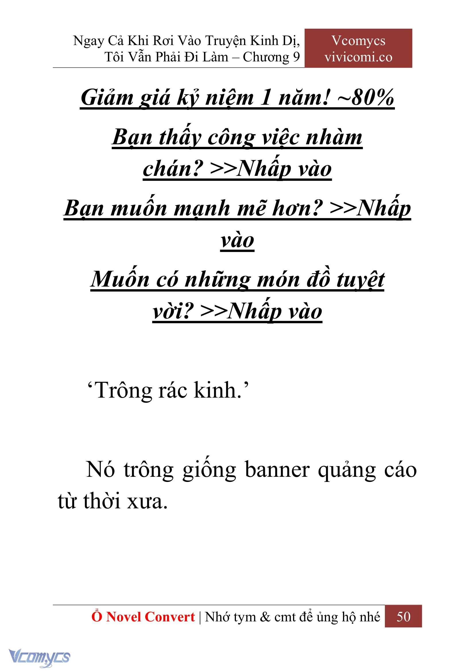 [Novel] Ngay Cả Khi Rơi Vào Truyện Kinh Dị, Tôi Vẫn Phải Đi Làm Chapter  9 - 52
