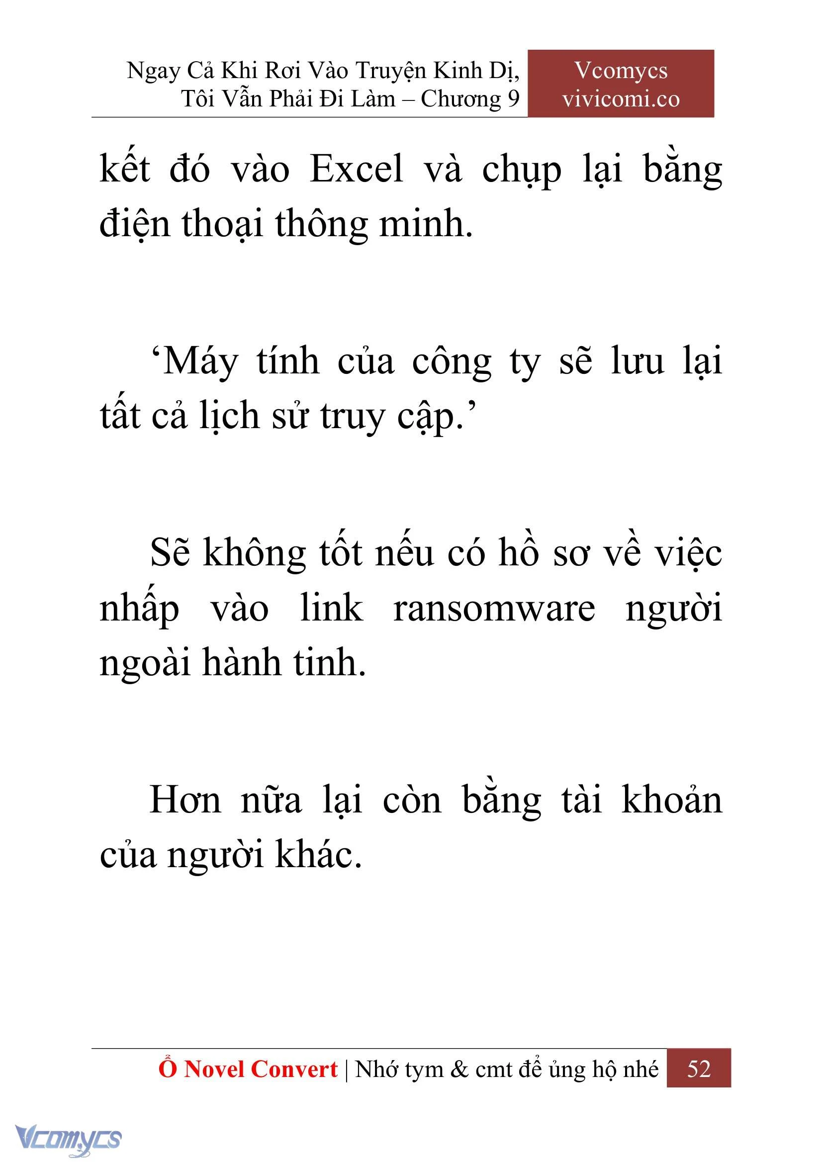 [Novel] Ngay Cả Khi Rơi Vào Truyện Kinh Dị, Tôi Vẫn Phải Đi Làm Chapter  9 - 54