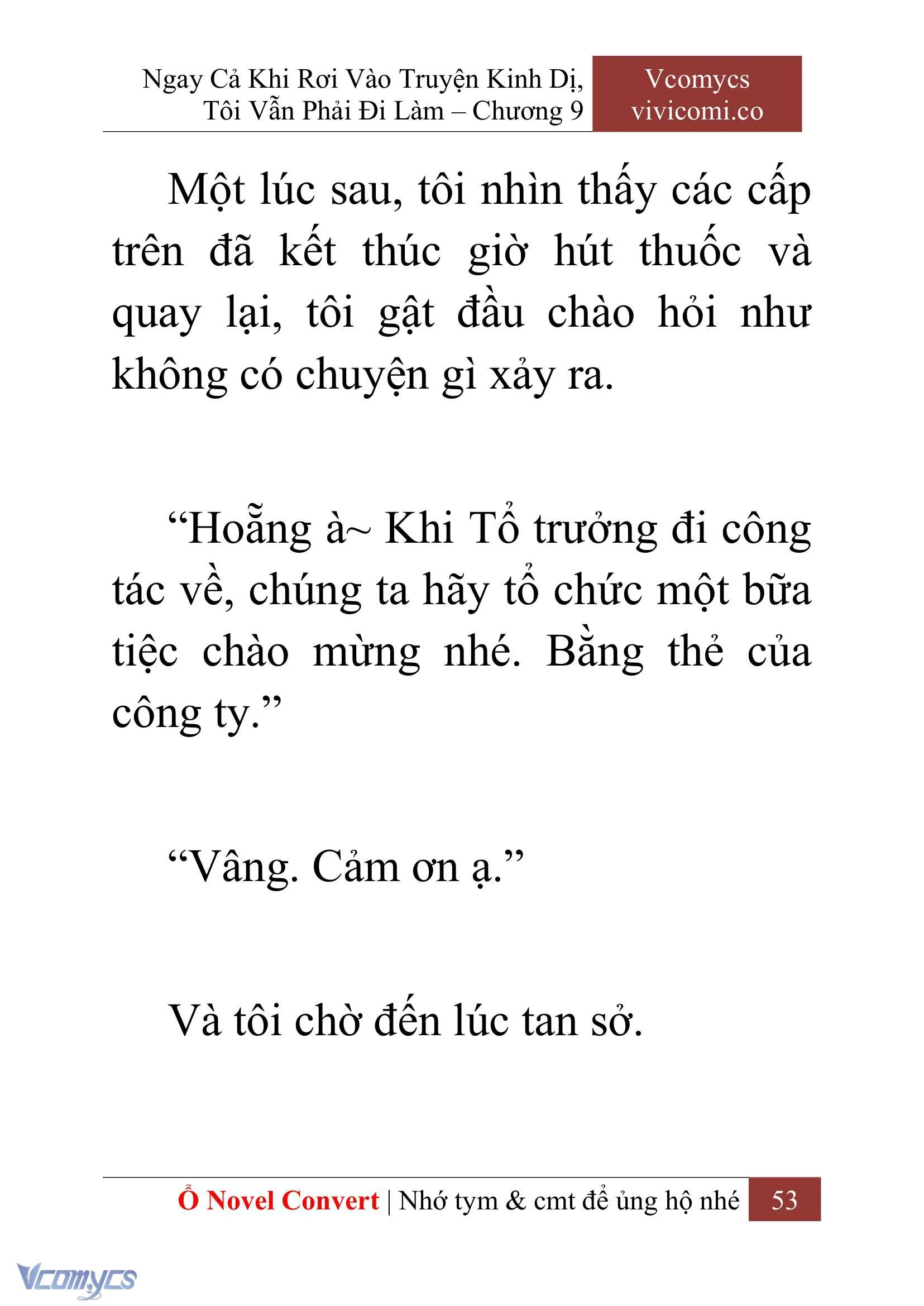[Novel] Ngay Cả Khi Rơi Vào Truyện Kinh Dị, Tôi Vẫn Phải Đi Làm Chapter  9 - 55