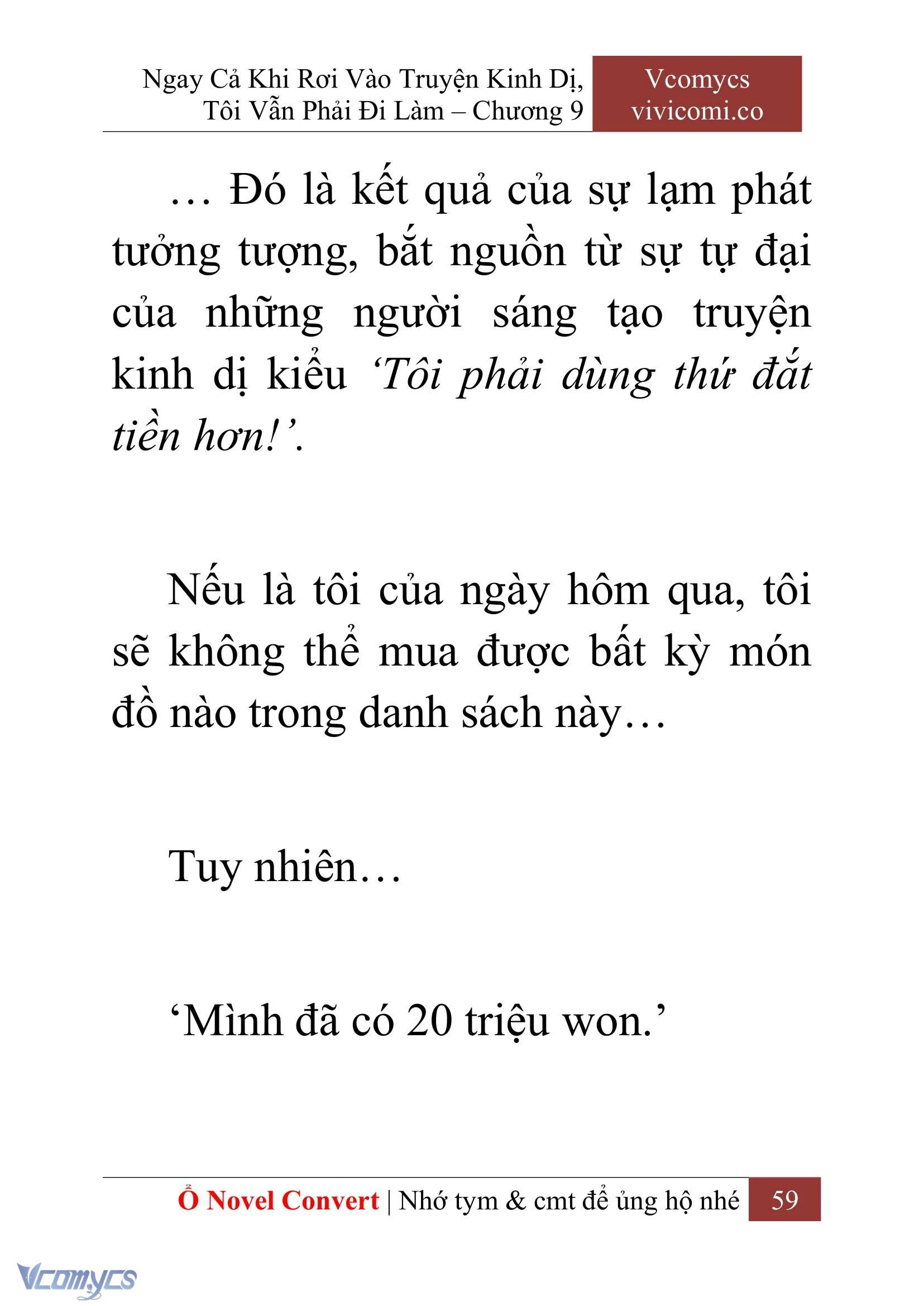 [Novel] Ngay Cả Khi Rơi Vào Truyện Kinh Dị, Tôi Vẫn Phải Đi Làm Chapter  9 - 61