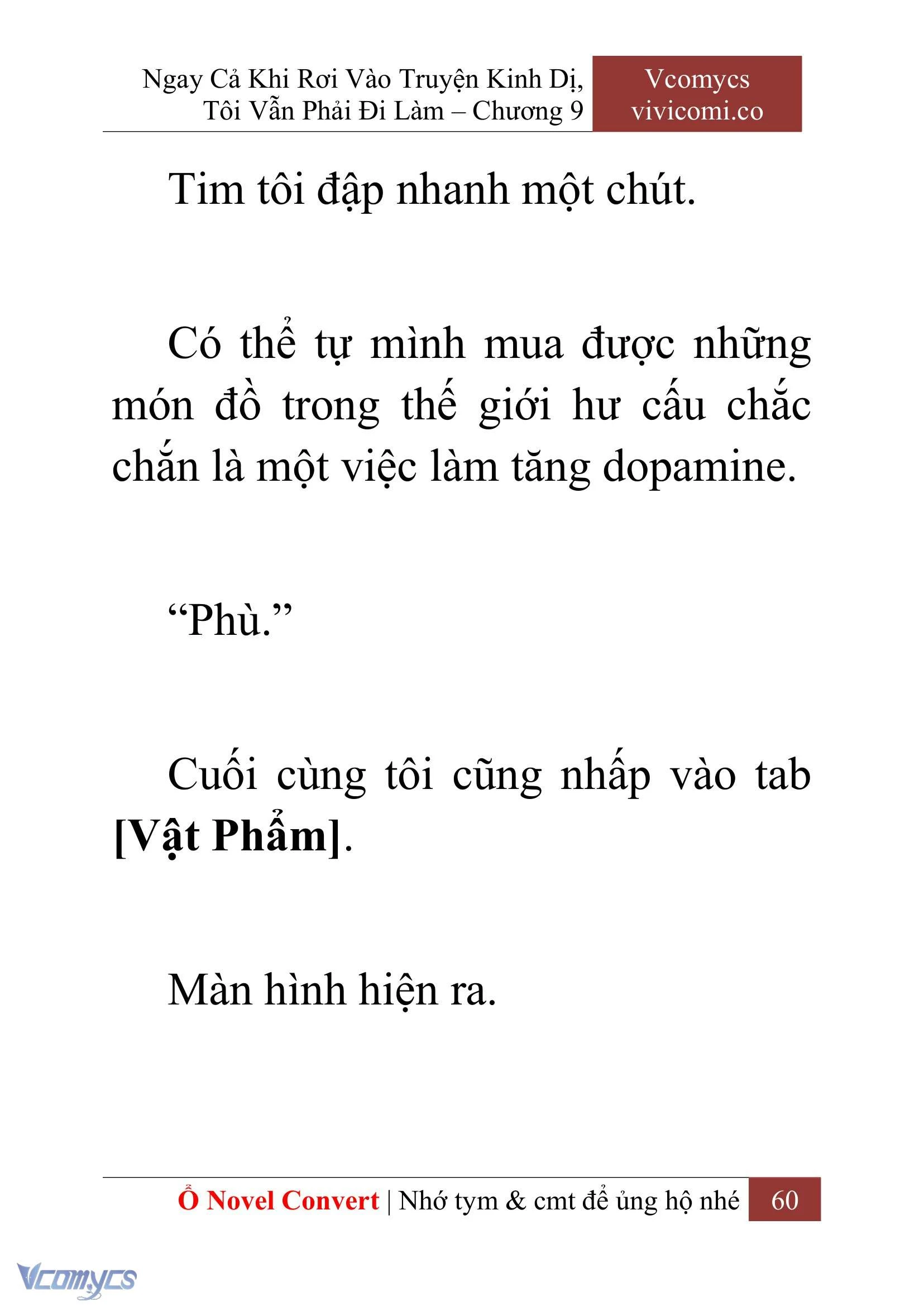 [Novel] Ngay Cả Khi Rơi Vào Truyện Kinh Dị, Tôi Vẫn Phải Đi Làm Chapter  9 - 62
