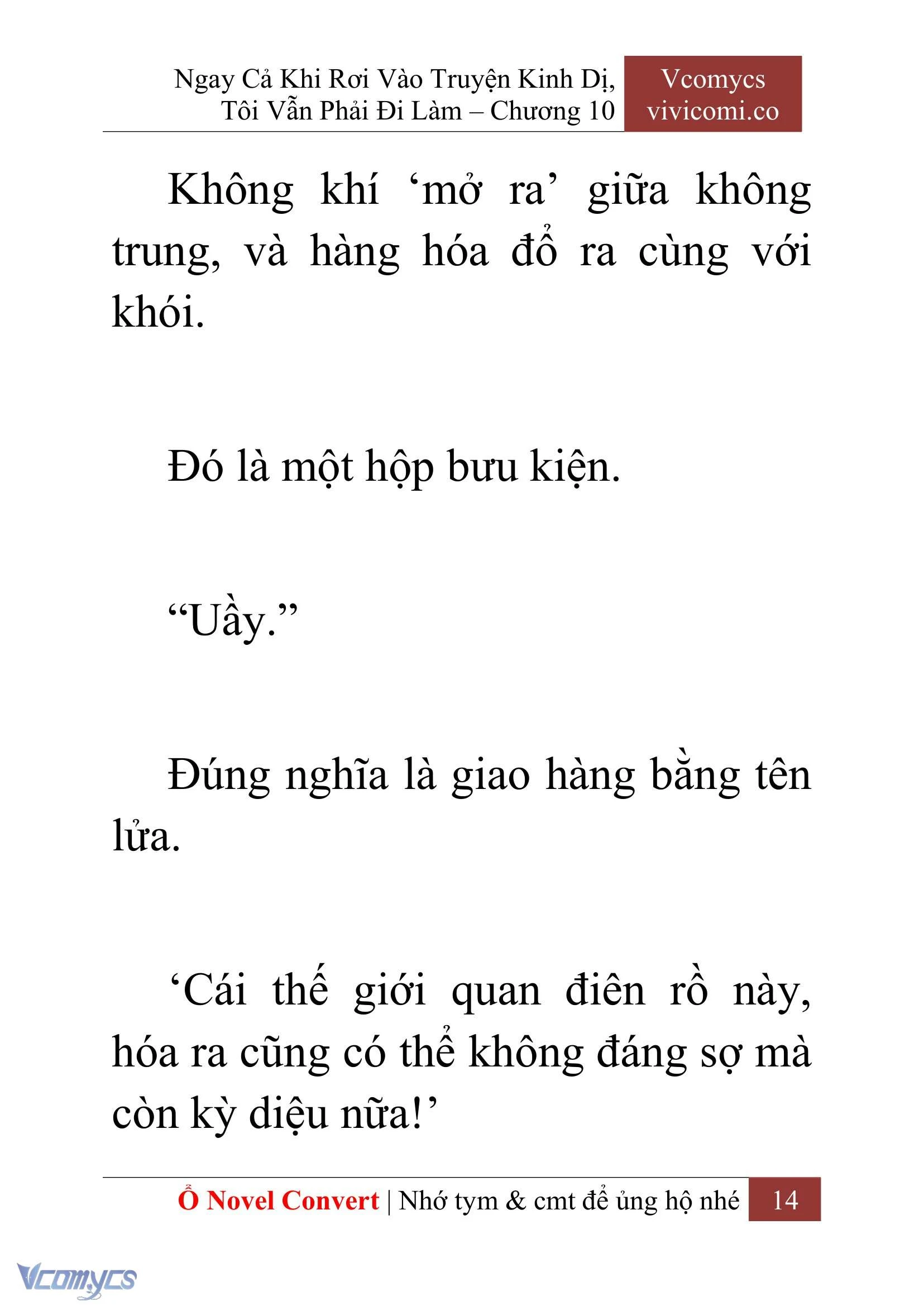 [Novel] Ngay Cả Khi Rơi Vào Truyện Kinh Dị, Tôi Vẫn Phải Đi Làm Chapter  10 - 16