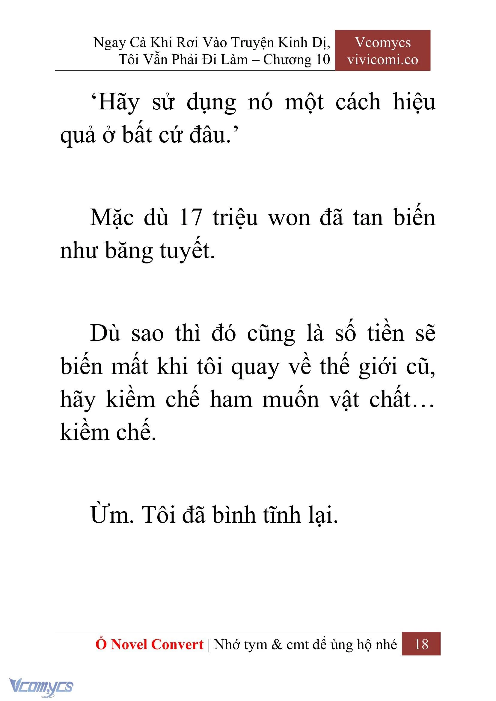 [Novel] Ngay Cả Khi Rơi Vào Truyện Kinh Dị, Tôi Vẫn Phải Đi Làm Chapter  10 - 20