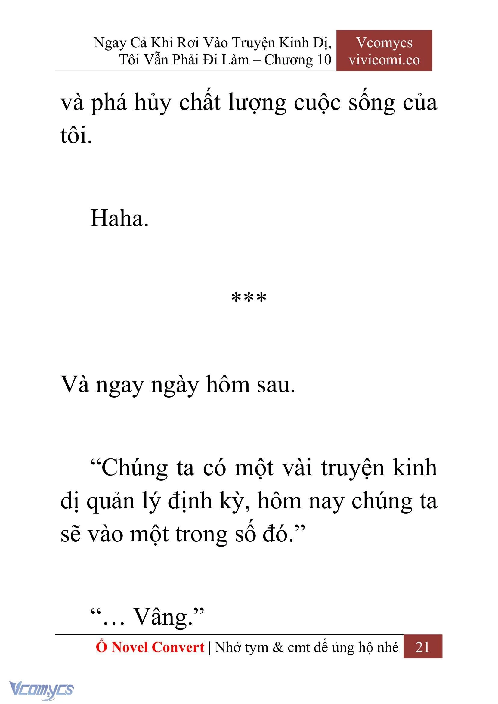 [Novel] Ngay Cả Khi Rơi Vào Truyện Kinh Dị, Tôi Vẫn Phải Đi Làm Chapter  10 - 23