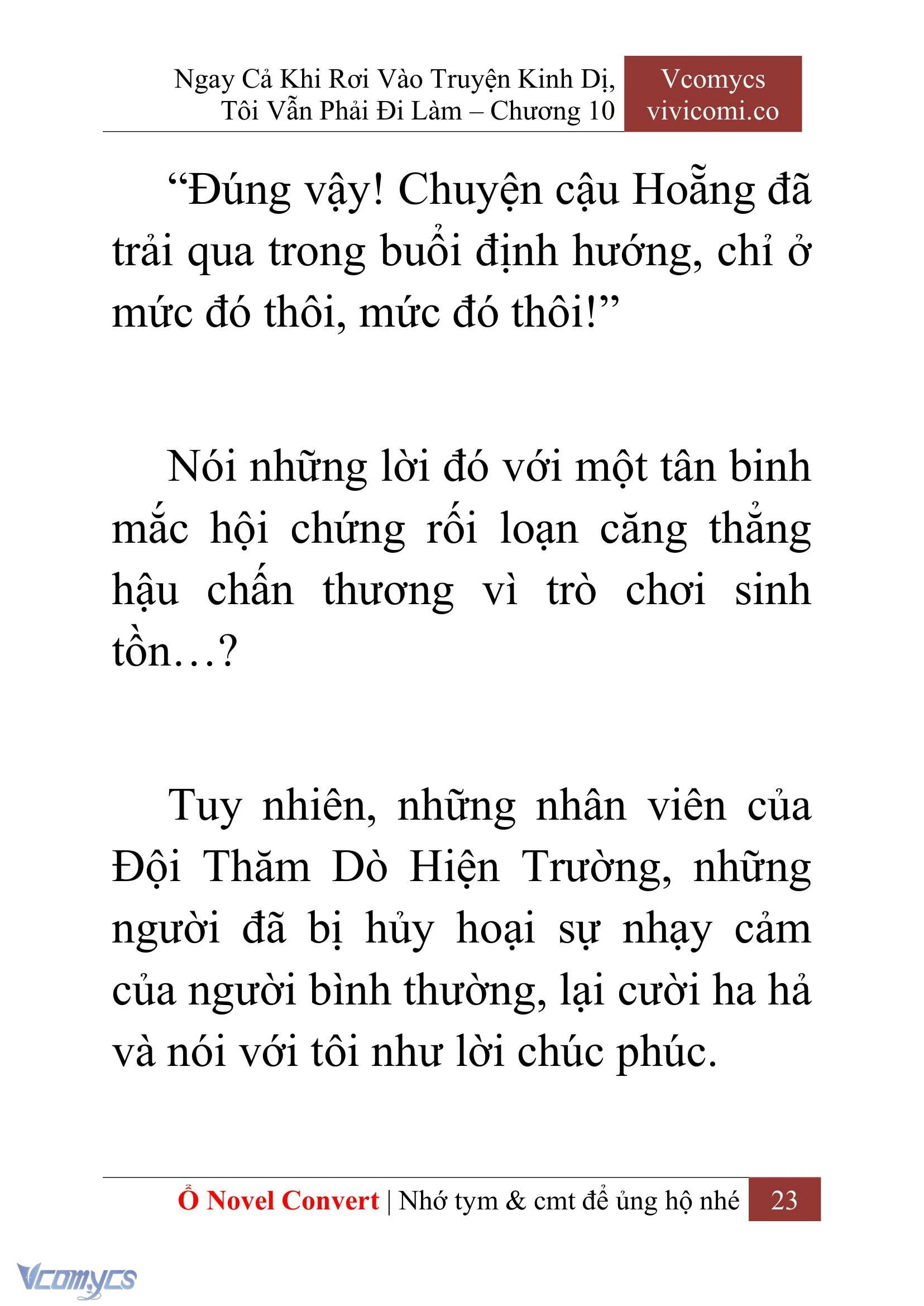 [Novel] Ngay Cả Khi Rơi Vào Truyện Kinh Dị, Tôi Vẫn Phải Đi Làm Chapter  10 - 25