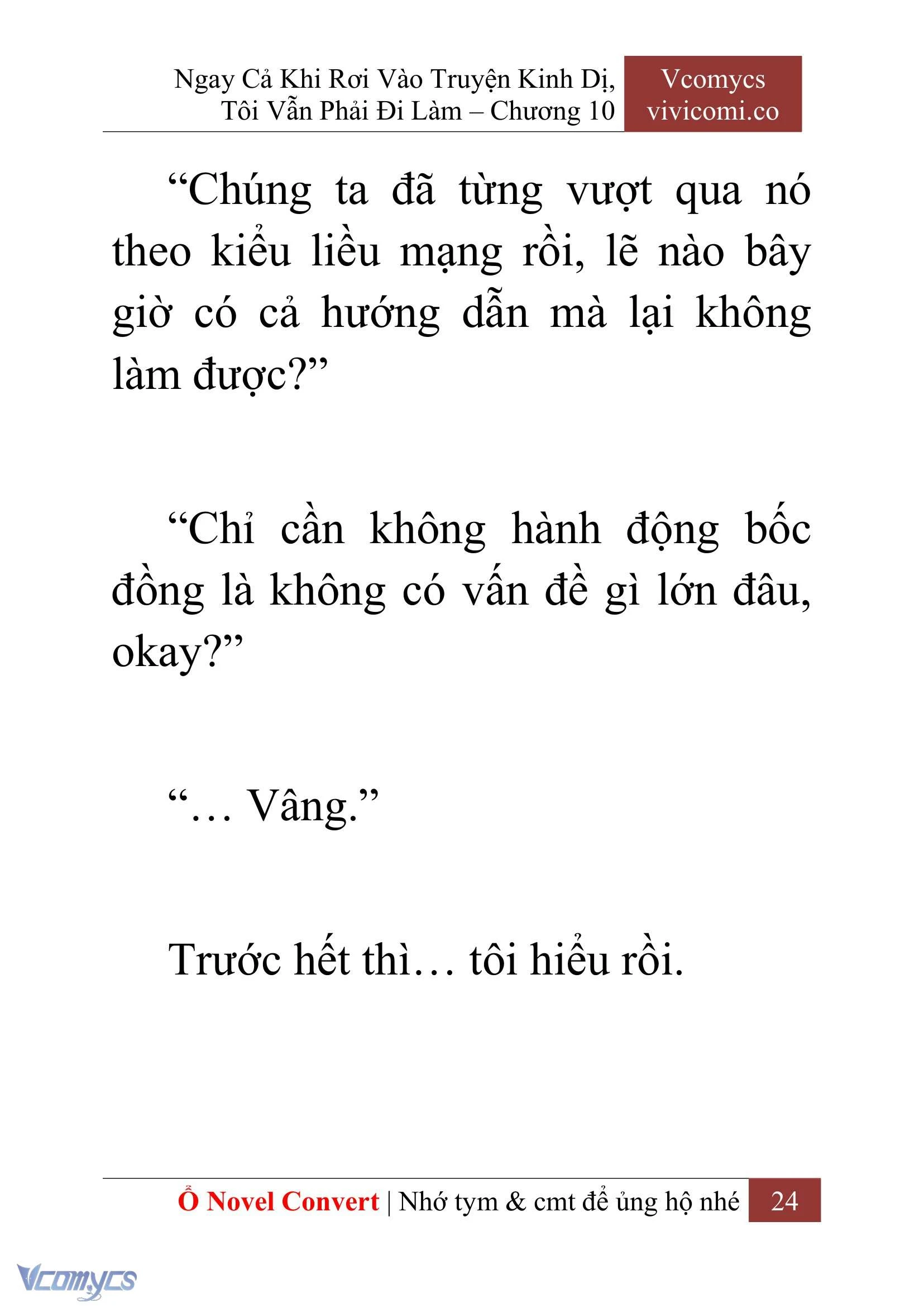 [Novel] Ngay Cả Khi Rơi Vào Truyện Kinh Dị, Tôi Vẫn Phải Đi Làm Chapter  10 - 26
