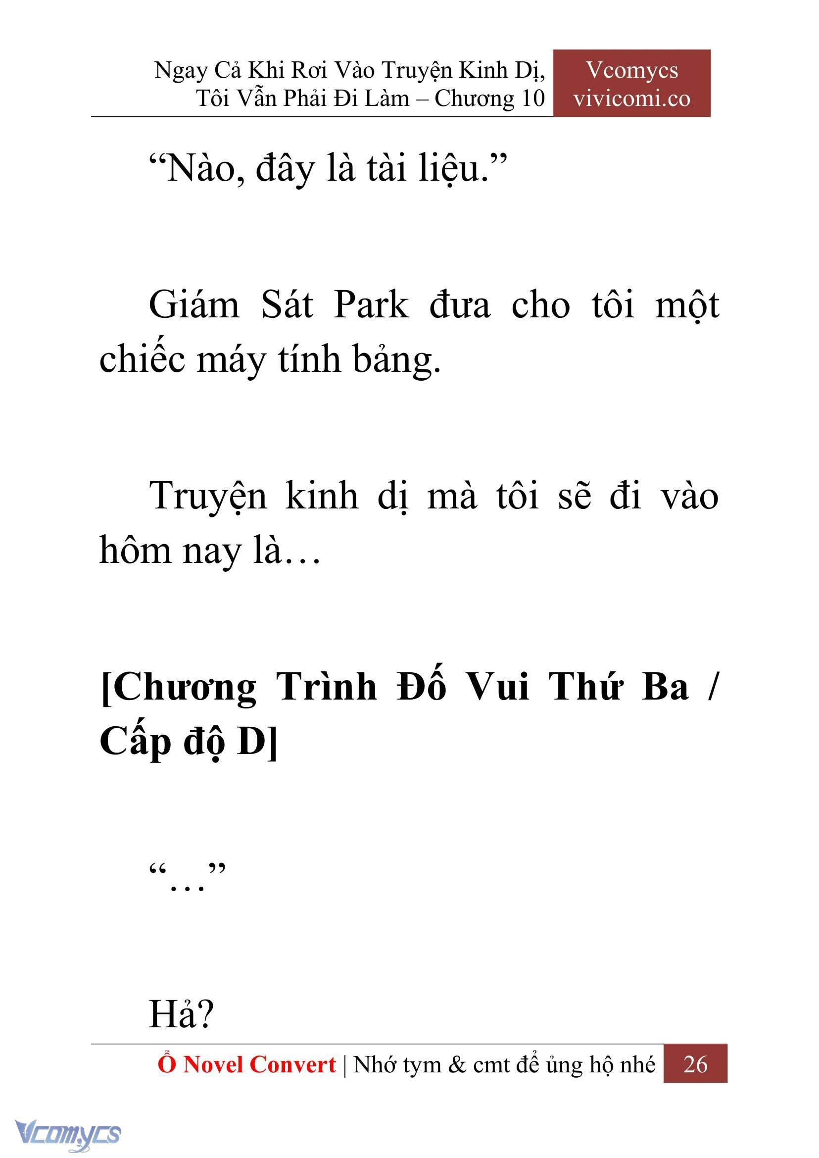 [Novel] Ngay Cả Khi Rơi Vào Truyện Kinh Dị, Tôi Vẫn Phải Đi Làm Chapter  10 - 28