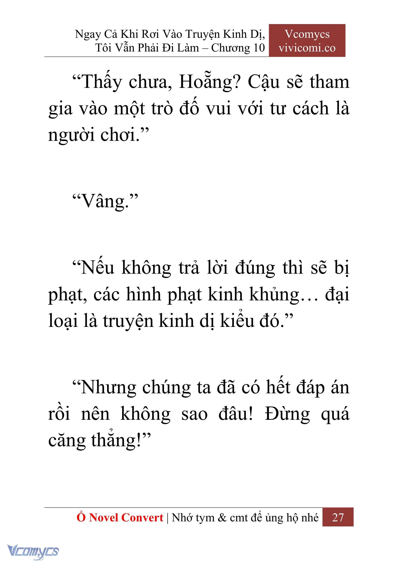 [Novel] Ngay Cả Khi Rơi Vào Truyện Kinh Dị, Tôi Vẫn Phải Đi Làm Chapter  10 - 29